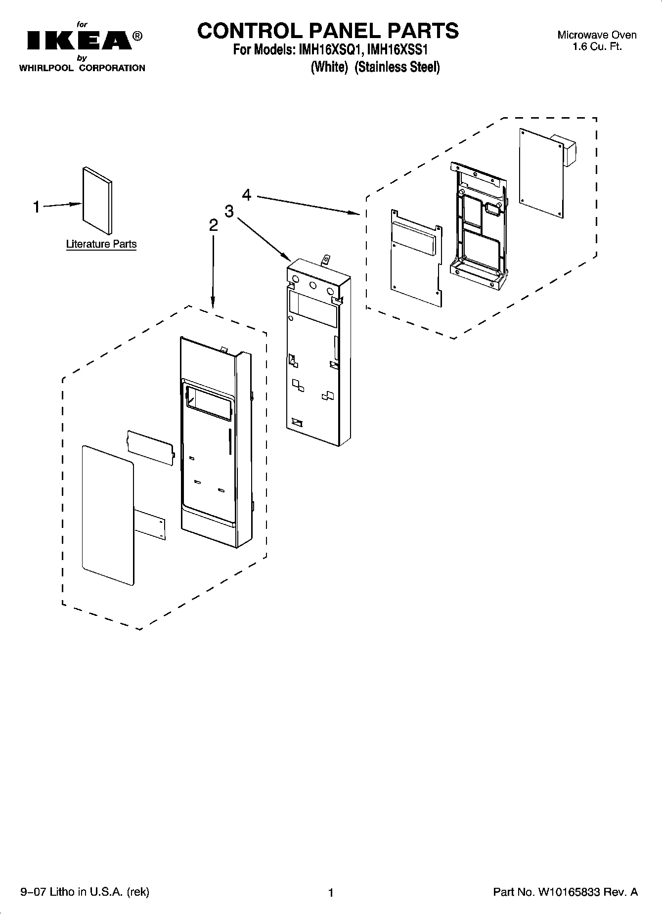 01 - CONTROL PANEL PARTS