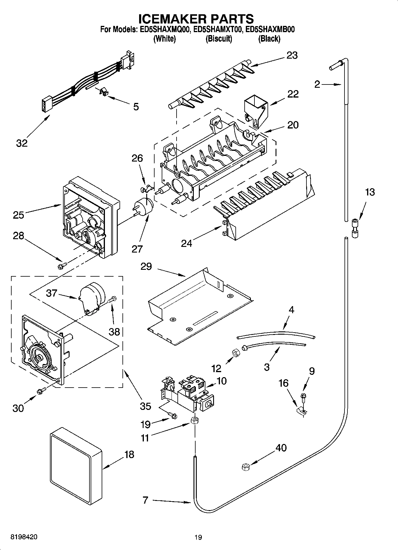 12 - ICEMAKER PARTS, PARTS NOT ILLUSTRATED