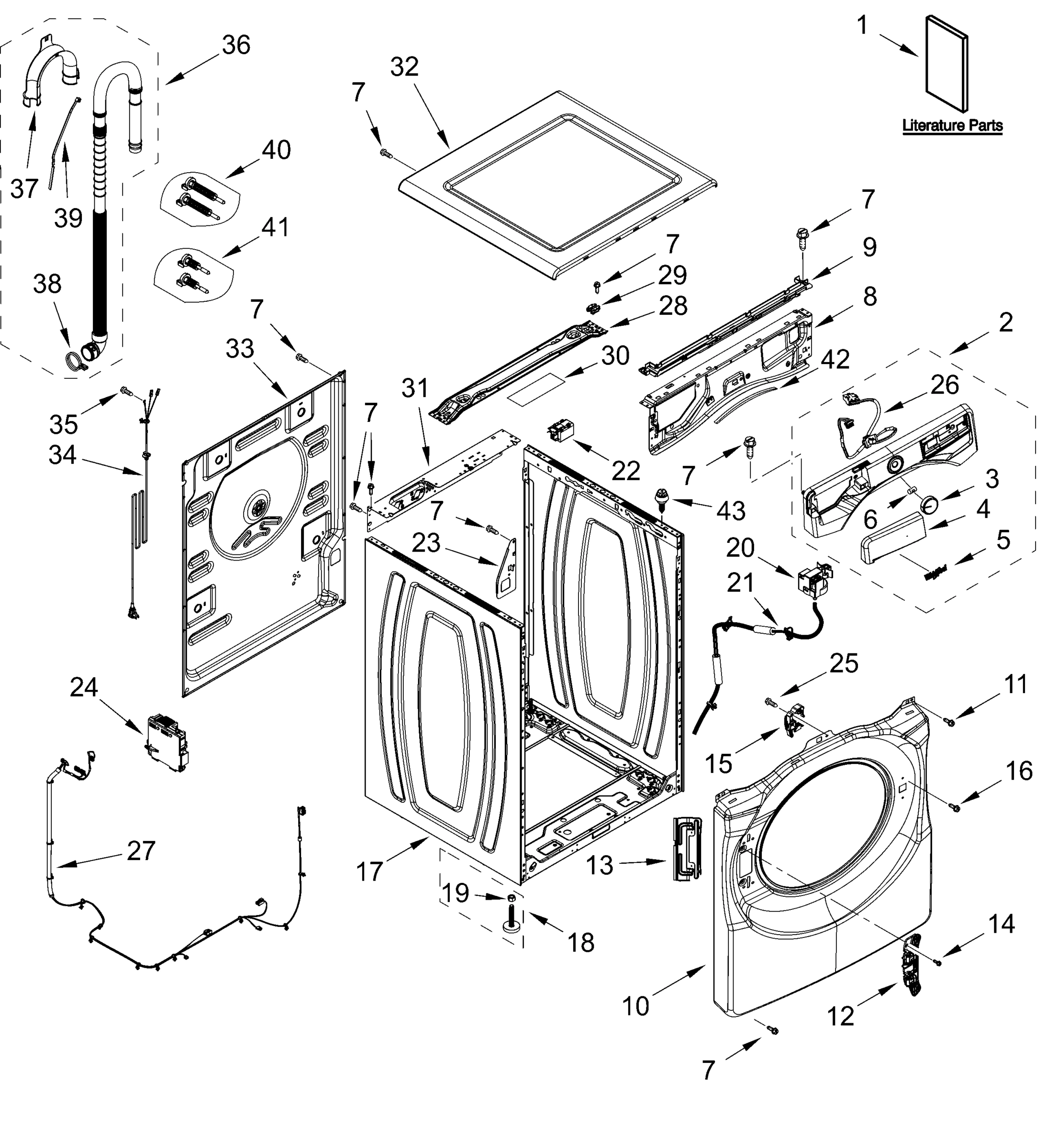 TOP AND CABINET PARTS