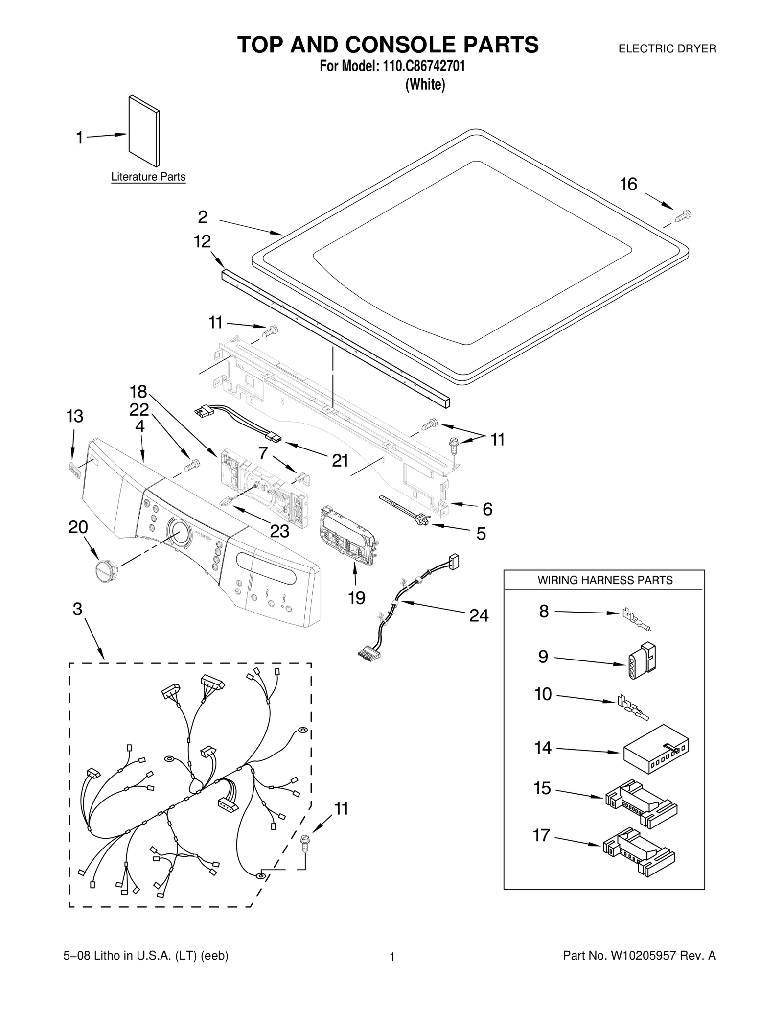 TOP AND CONSOLE PARTS