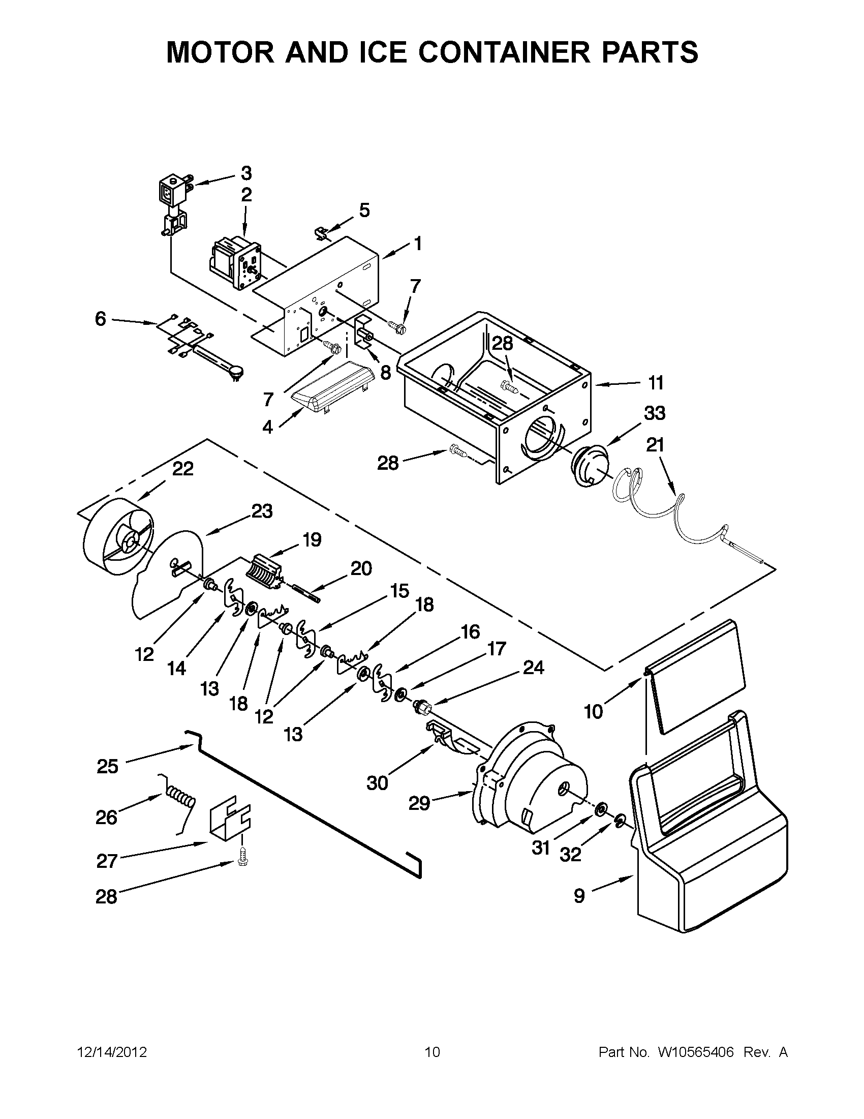 05 - MOTOR AND ICE CONTAINER PARTS