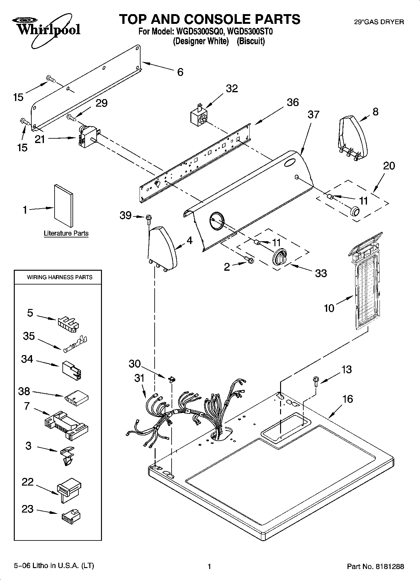 01 - TOP AND CONSOLE PARTS