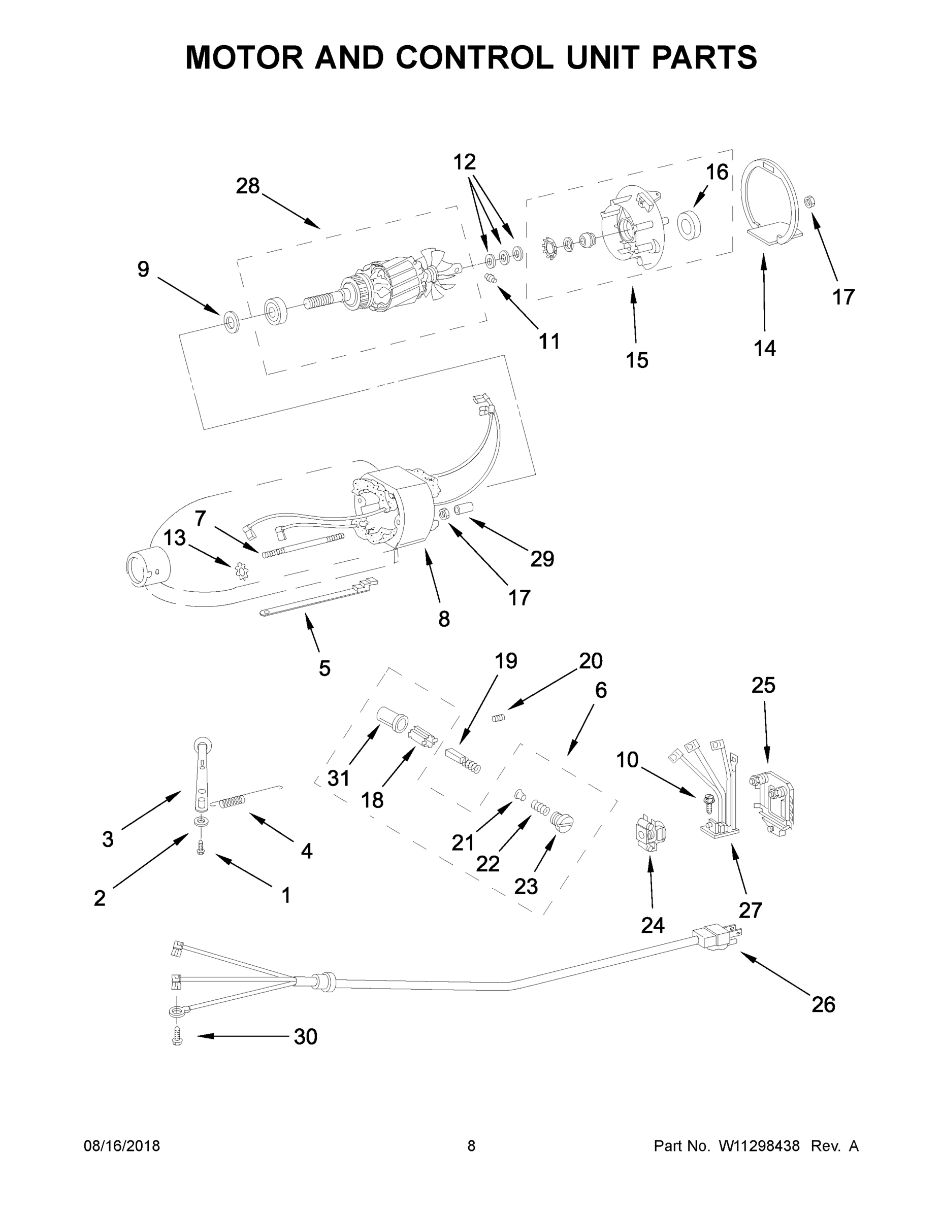 05 - MOTOR AND CONTROL UNIT PARTS