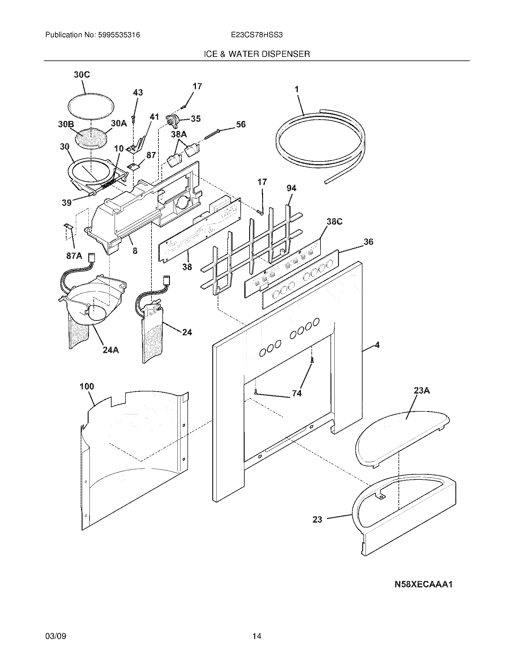 15 - ICE & WATER DISPENSER