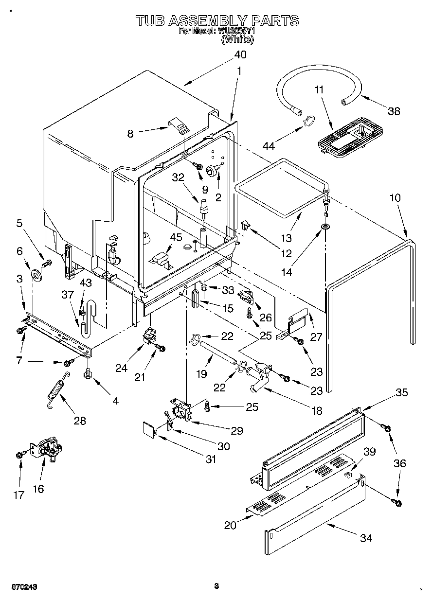 03 - TUB ASSEMBLY, LIT/OPTIONAL