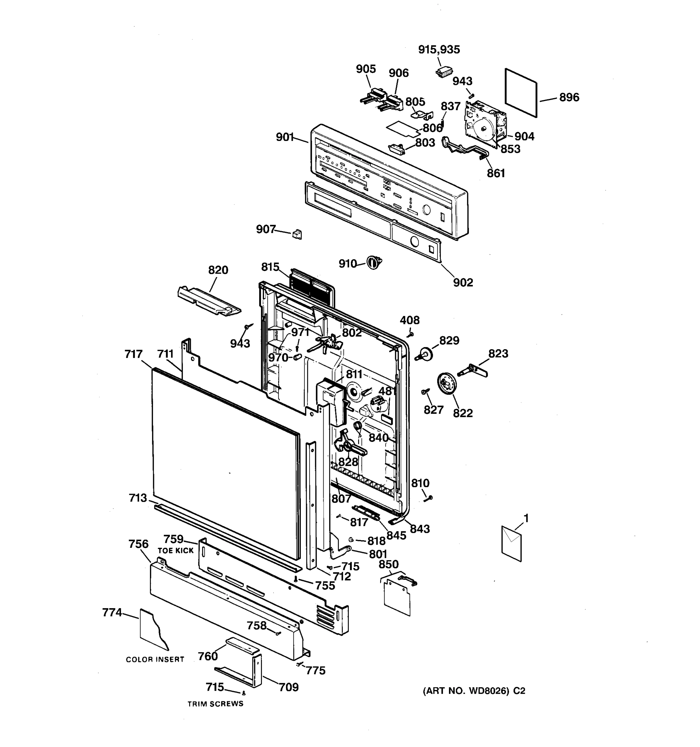 ESCUTCHEON & DOOR ASSEMBLY