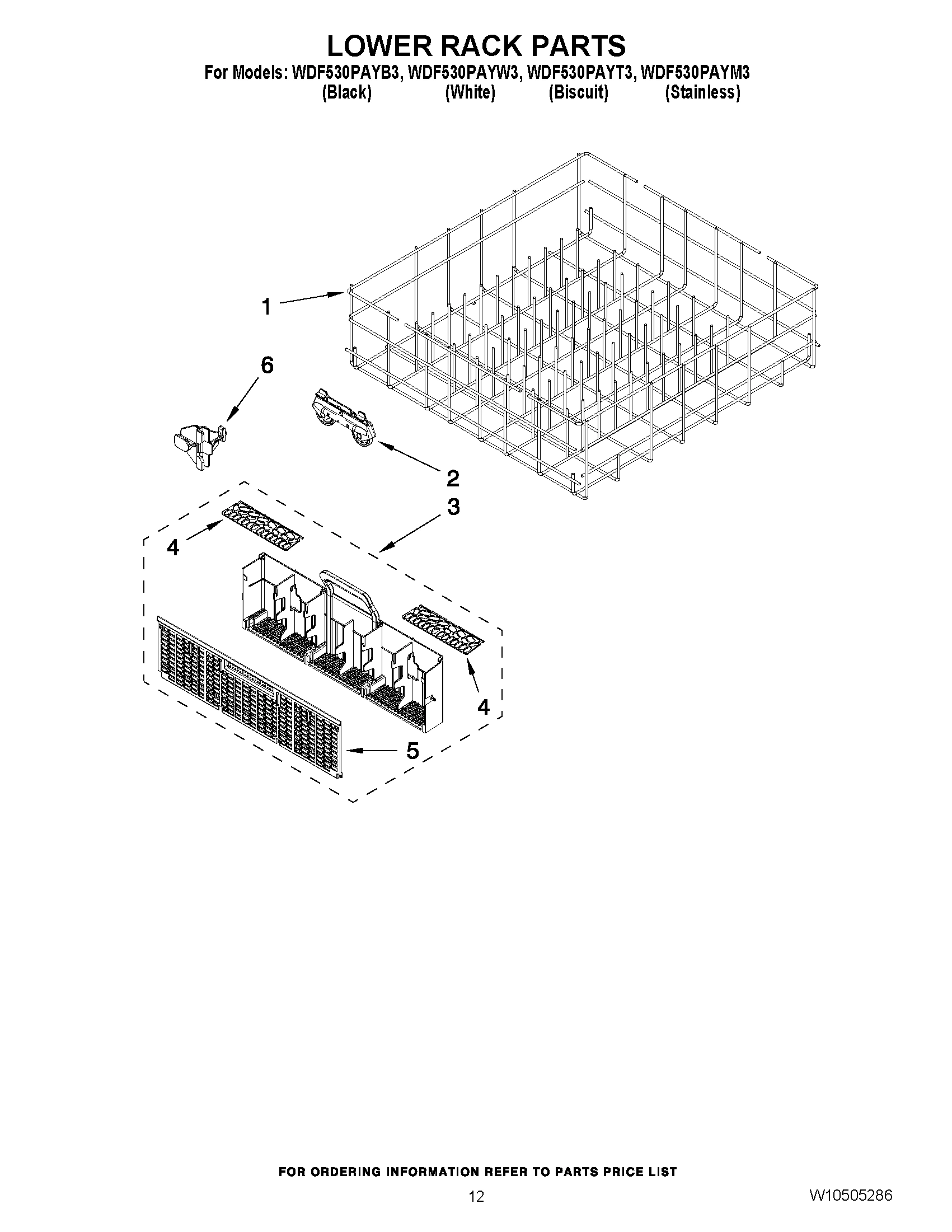 10 - LOWER RACK PARTS