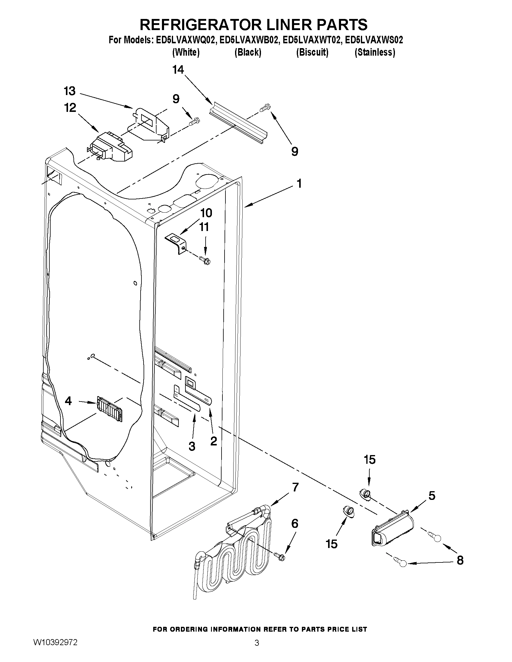 02 - REFRIGERATOR LINER PARTS