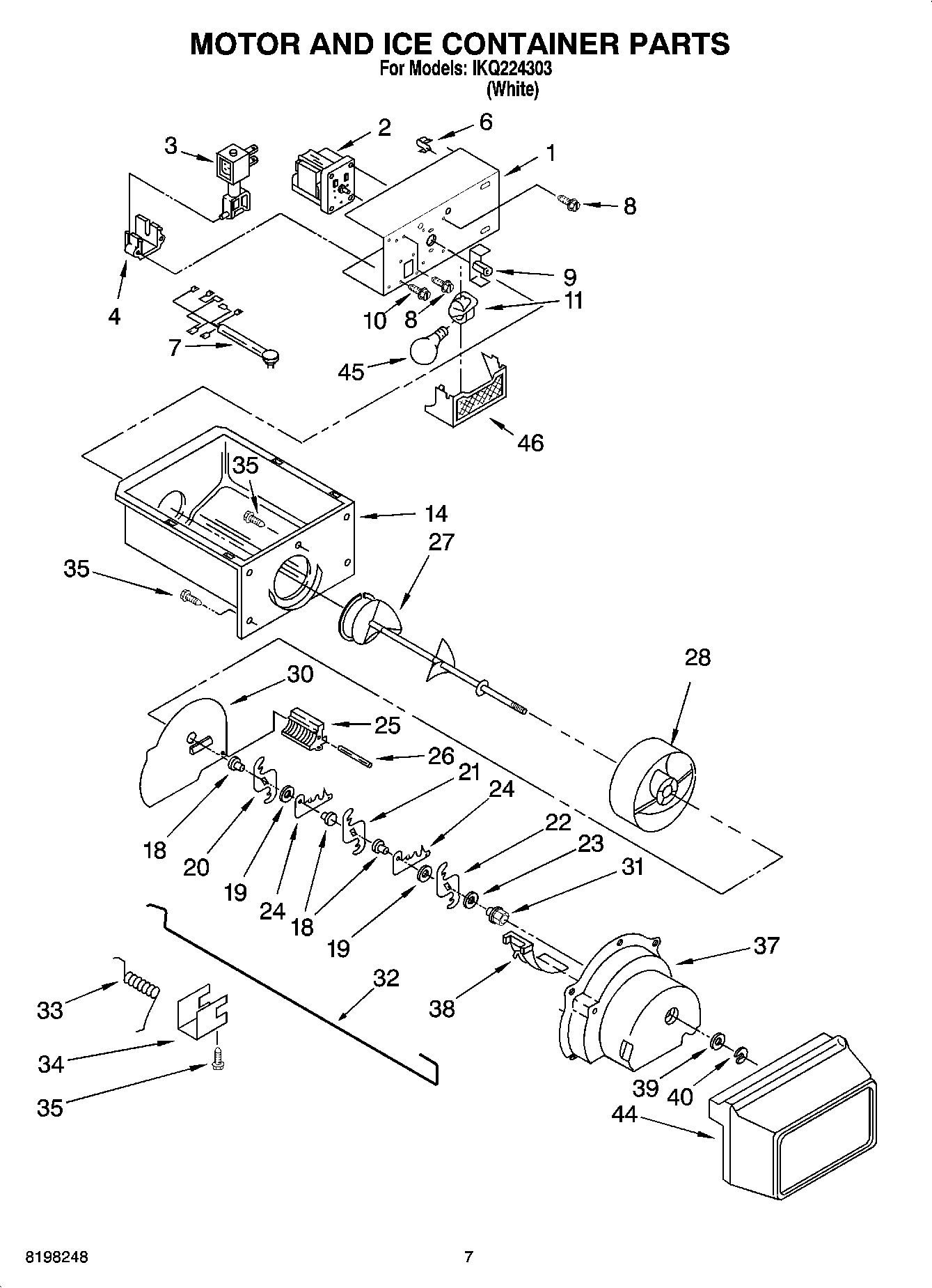 05 - MOTOR AND ICE CONTAINER PARTS