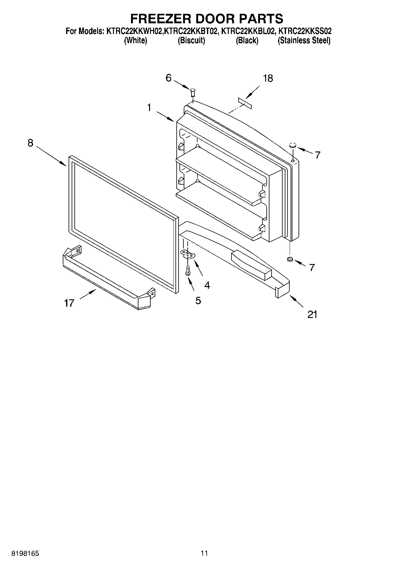 06 - FREEZER DOOR, OPTIONAL