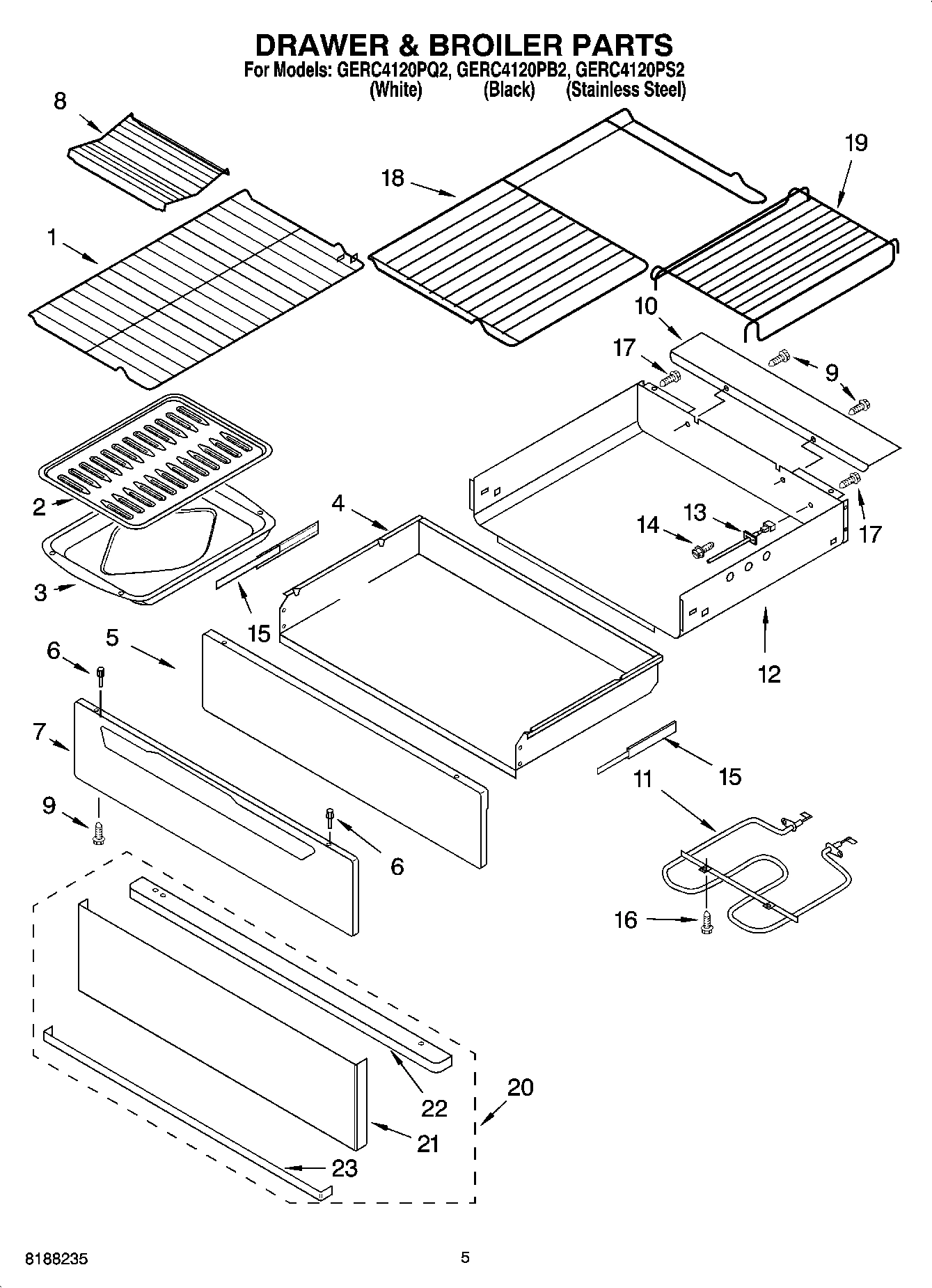 04 - DRAWER & BROILER PARTS
