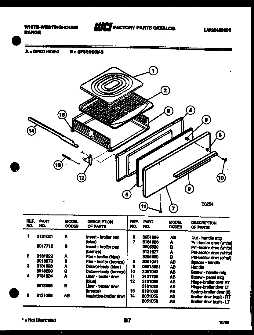 03 - BROILER DRAWER PARTS