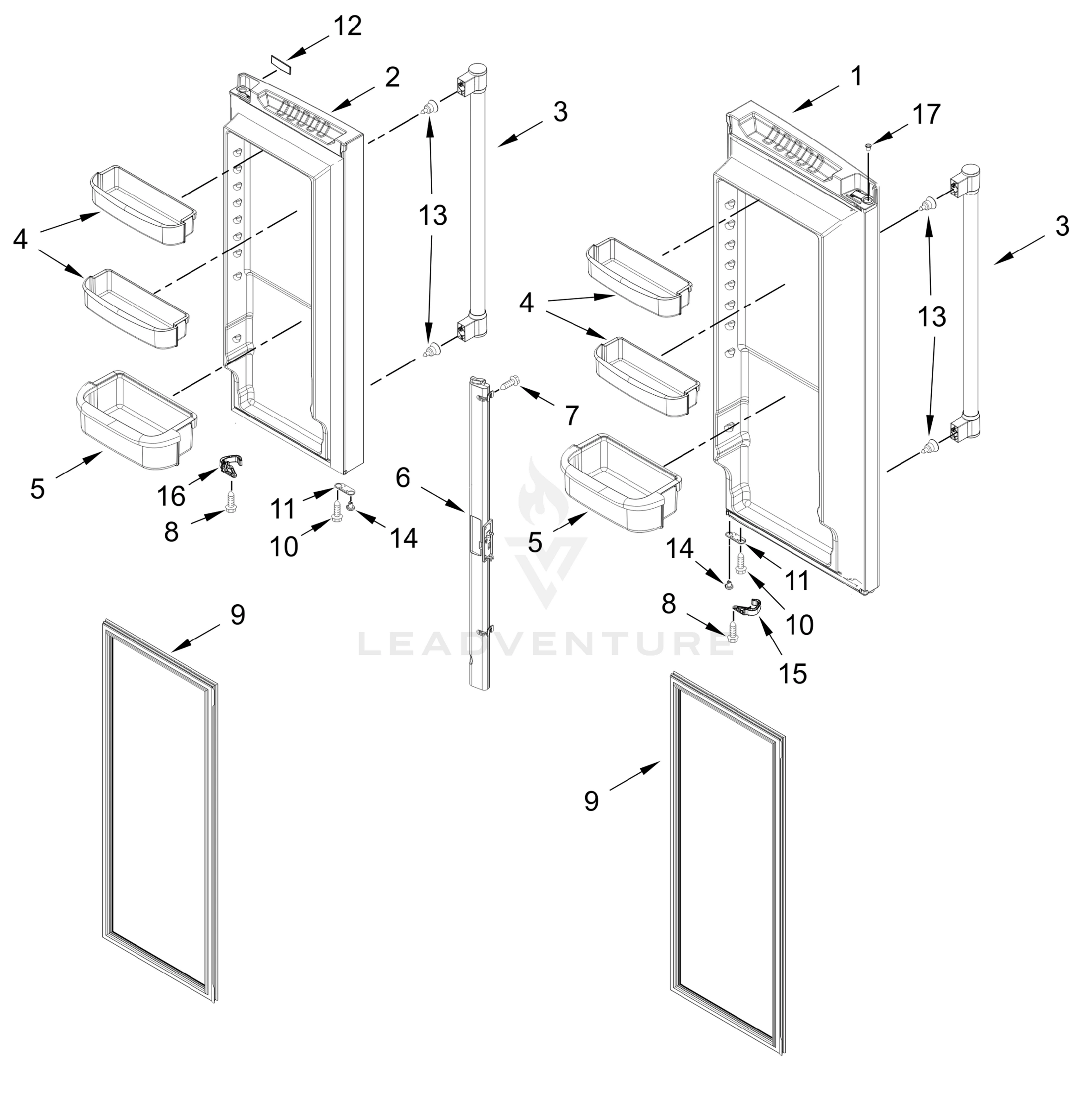 REFRIGERATOR DOOR PARTS