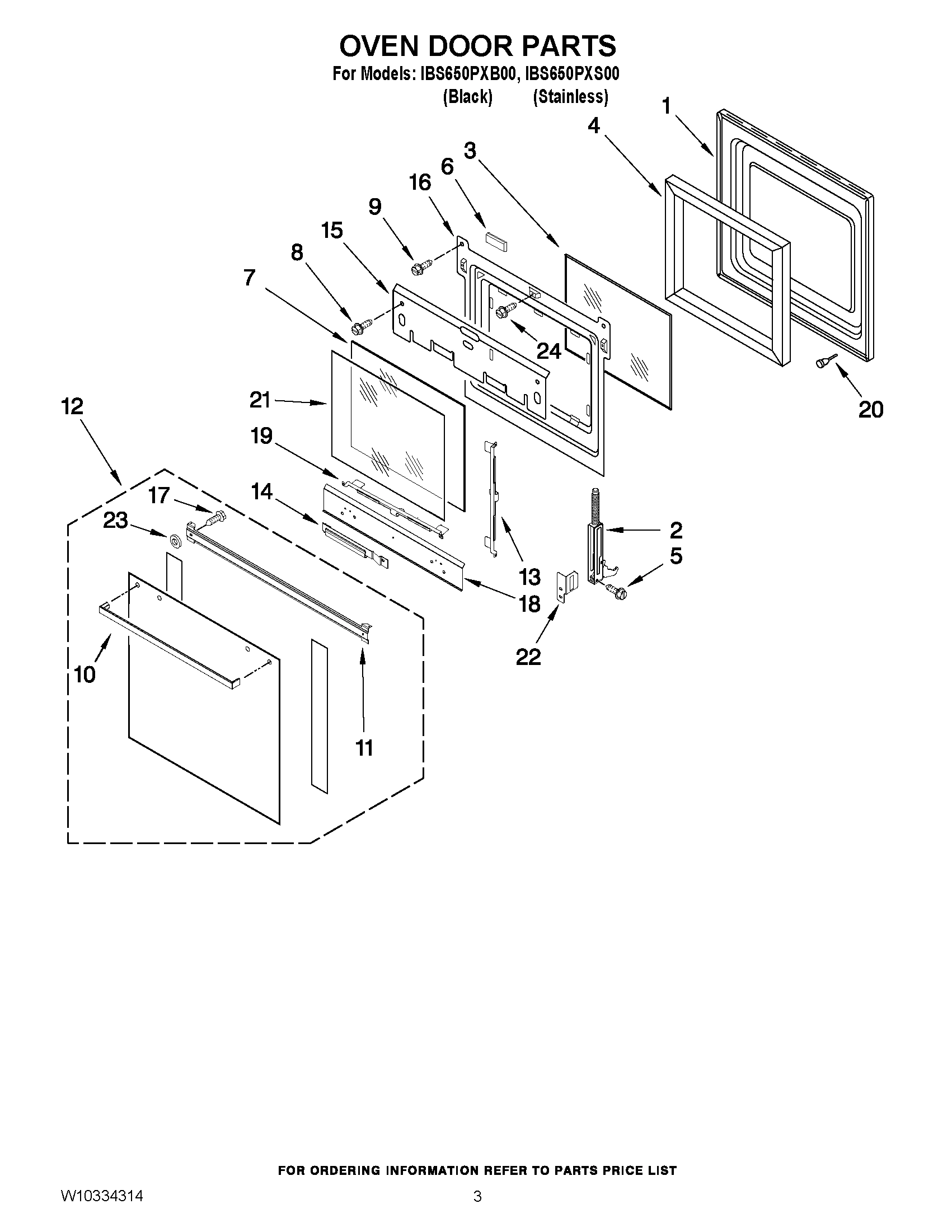 02 - OVEN DOOR PARTS