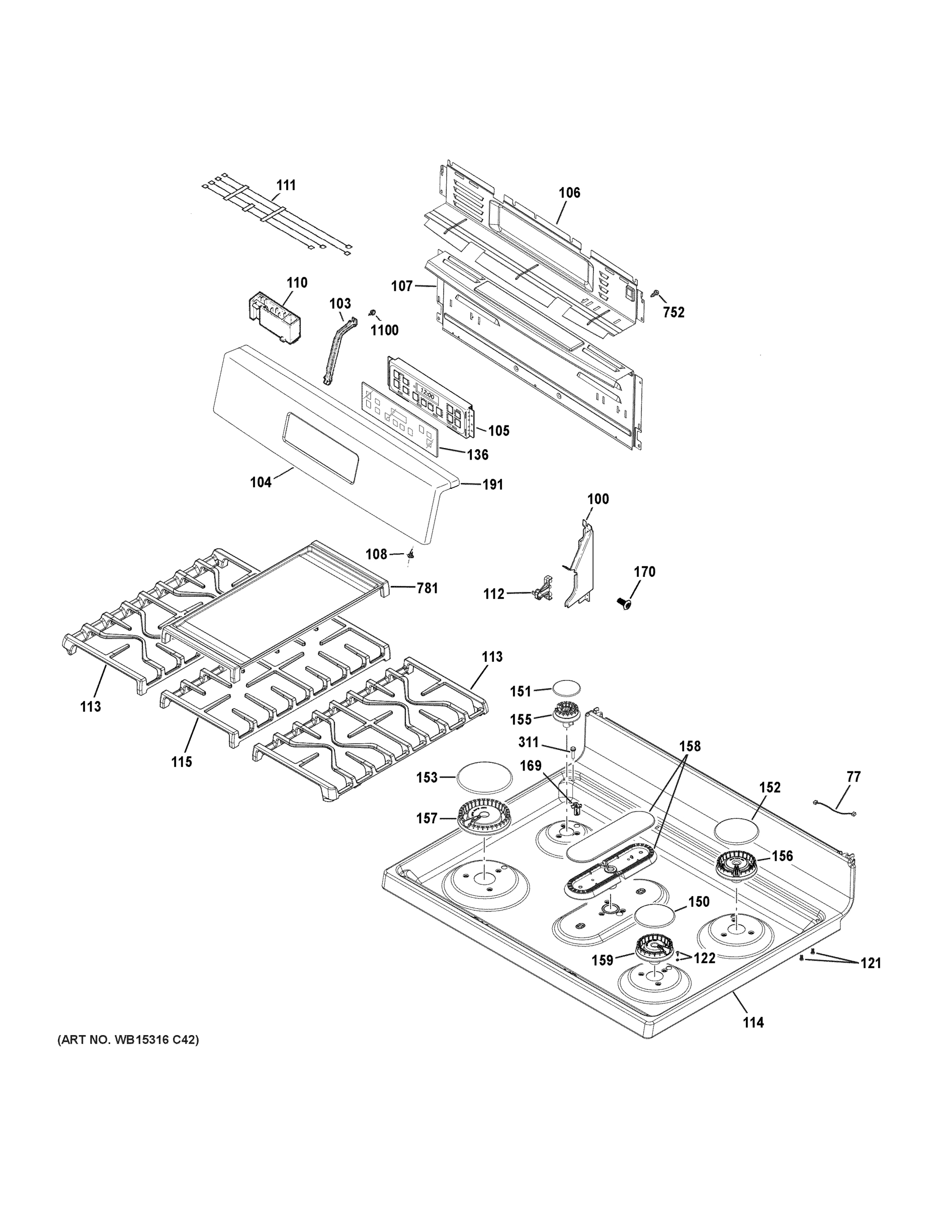 CONTROL PANEL & COOKTOP