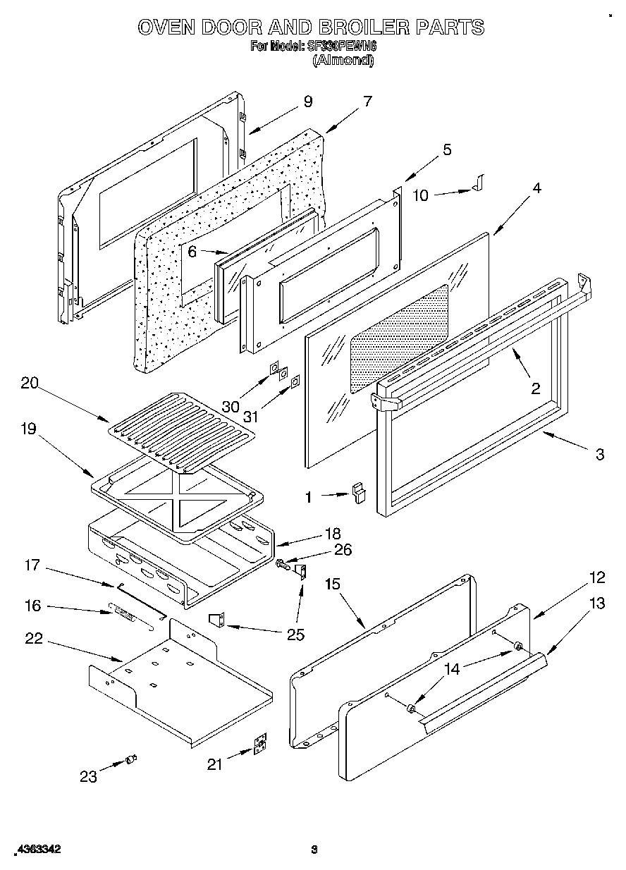 02 - OVEN DOOR AND BROILER