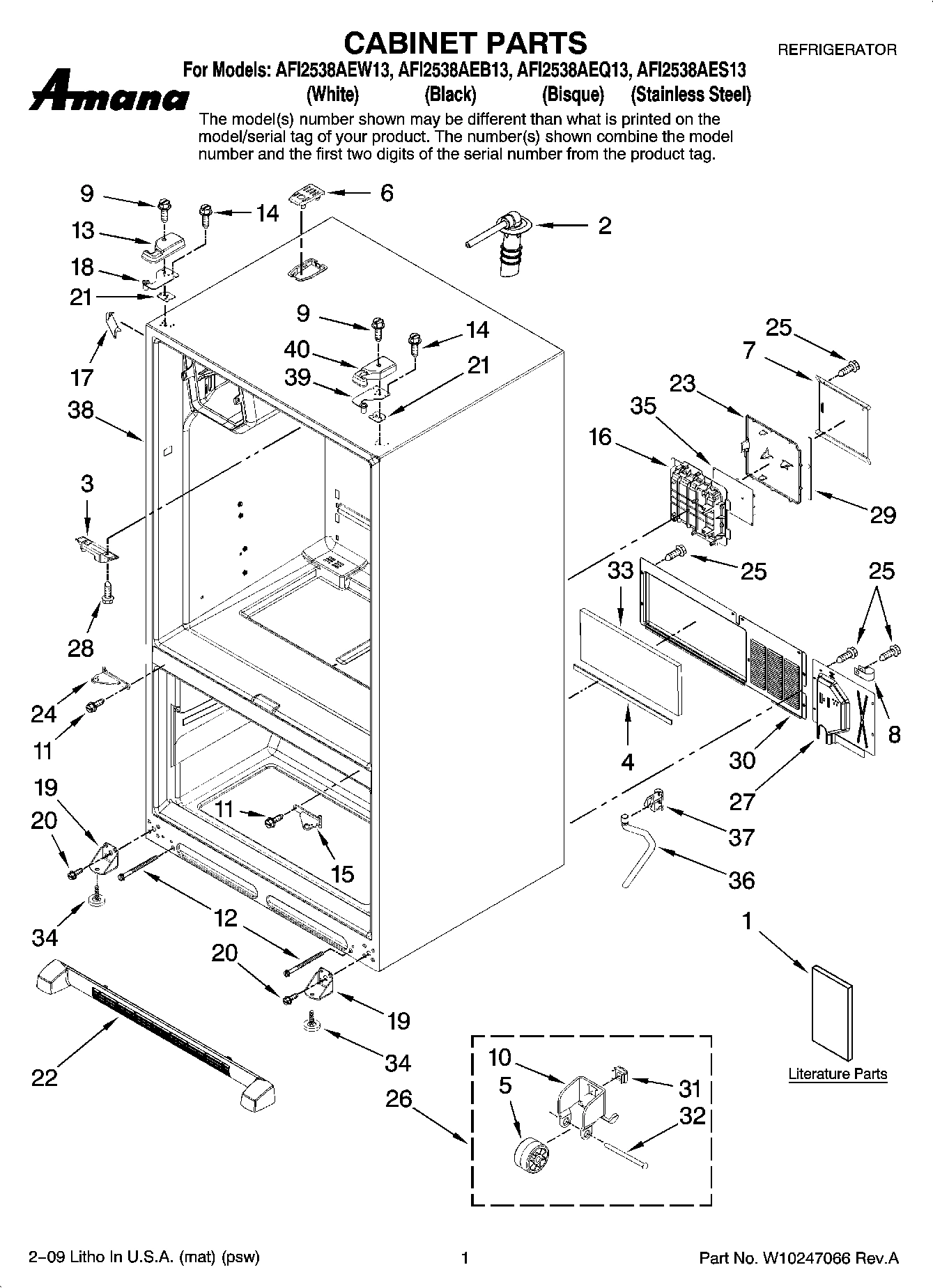01 - CABINET PARTS