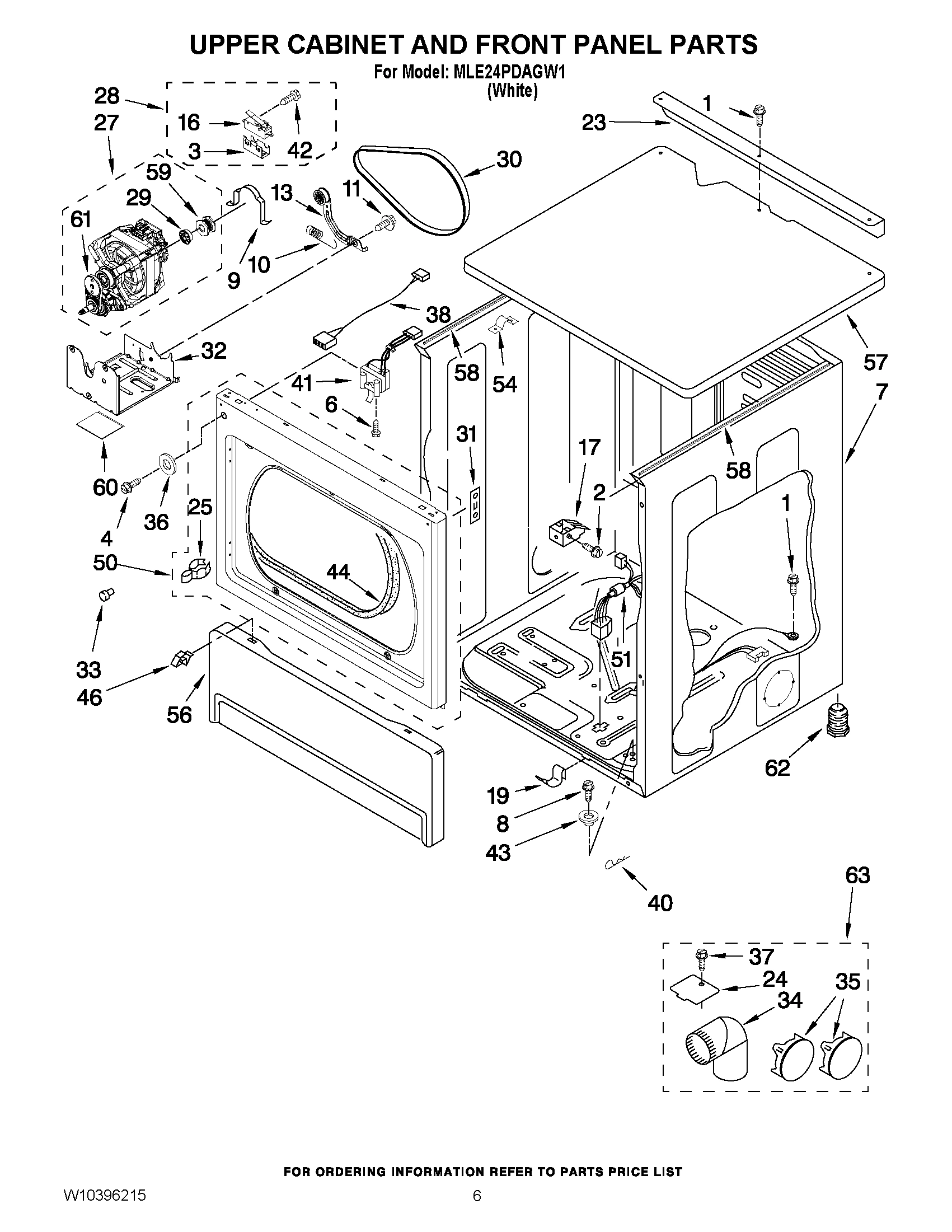03 - UPPER CABINET AND FRONT PANEL PARTS