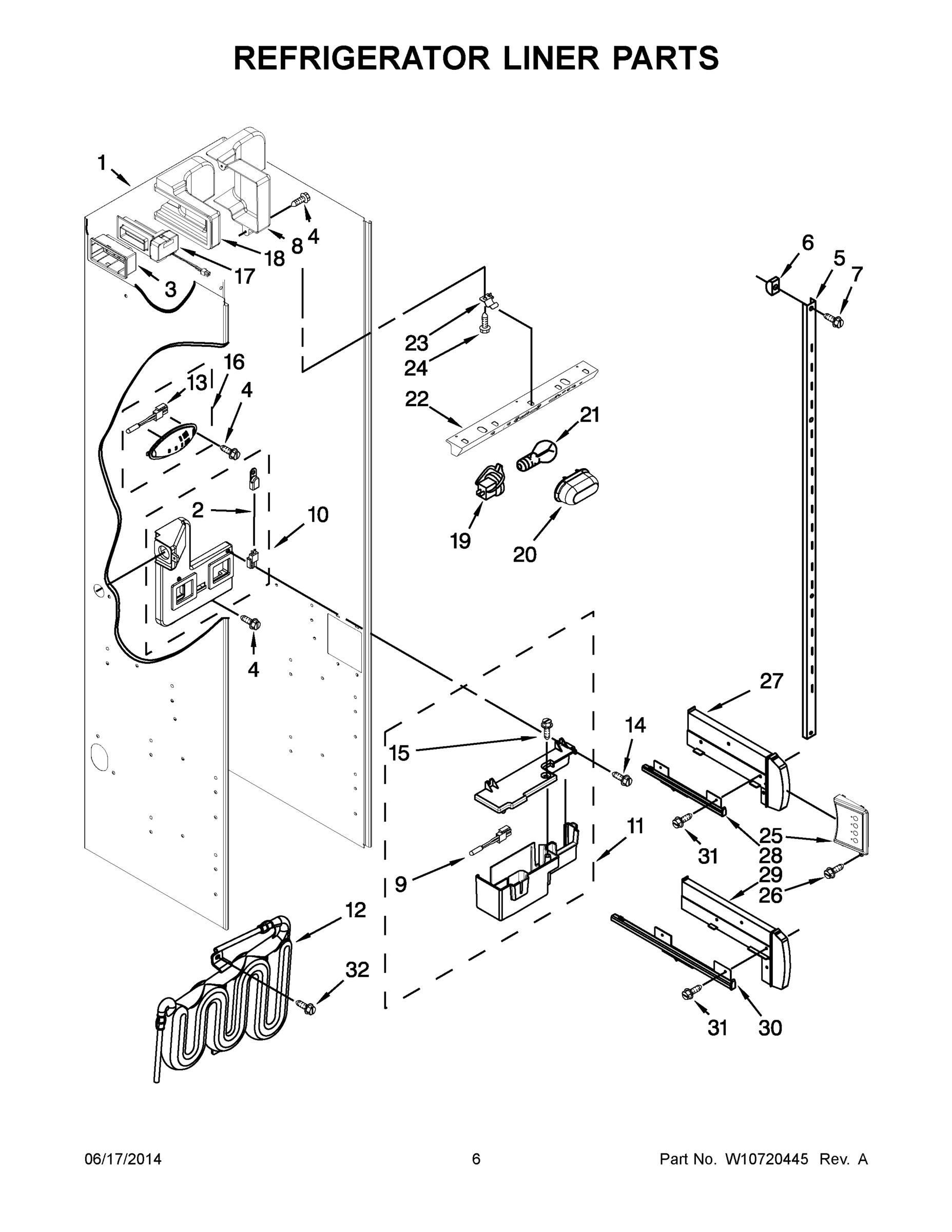 04 - REFRIGERATOR LINER PARTS