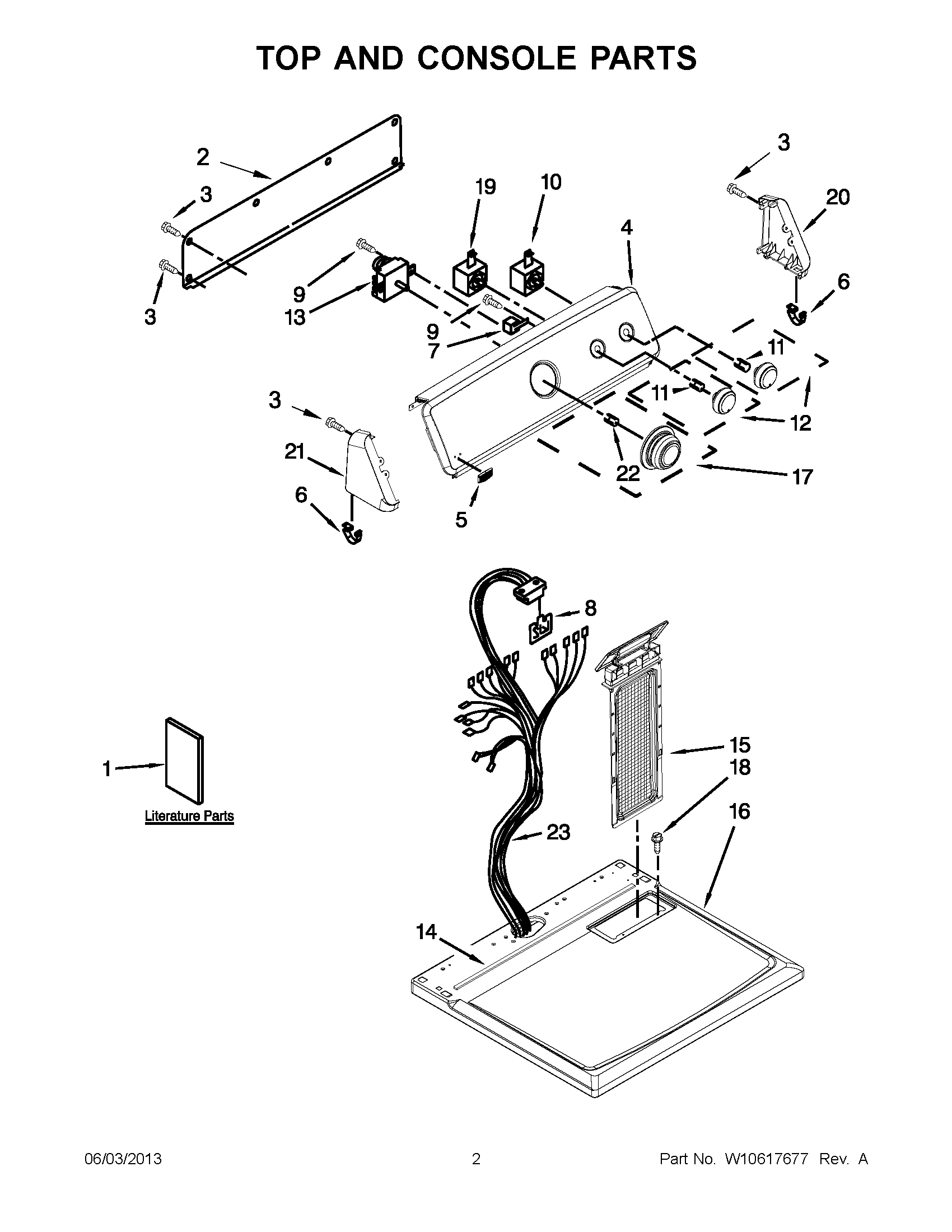 01 - TOP AND CONSOLE PARTS