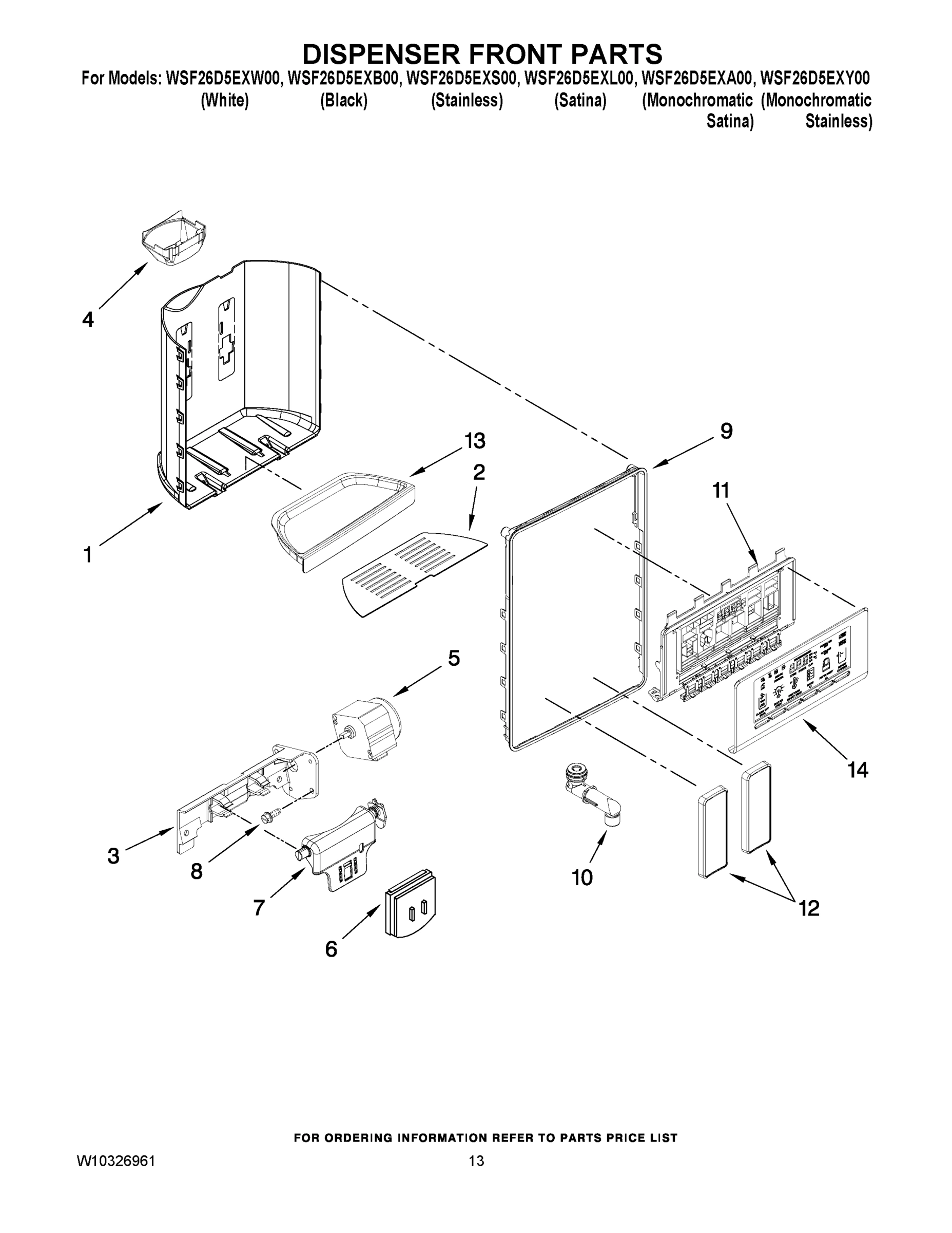 08 - DISPENSER FRONT PARTS