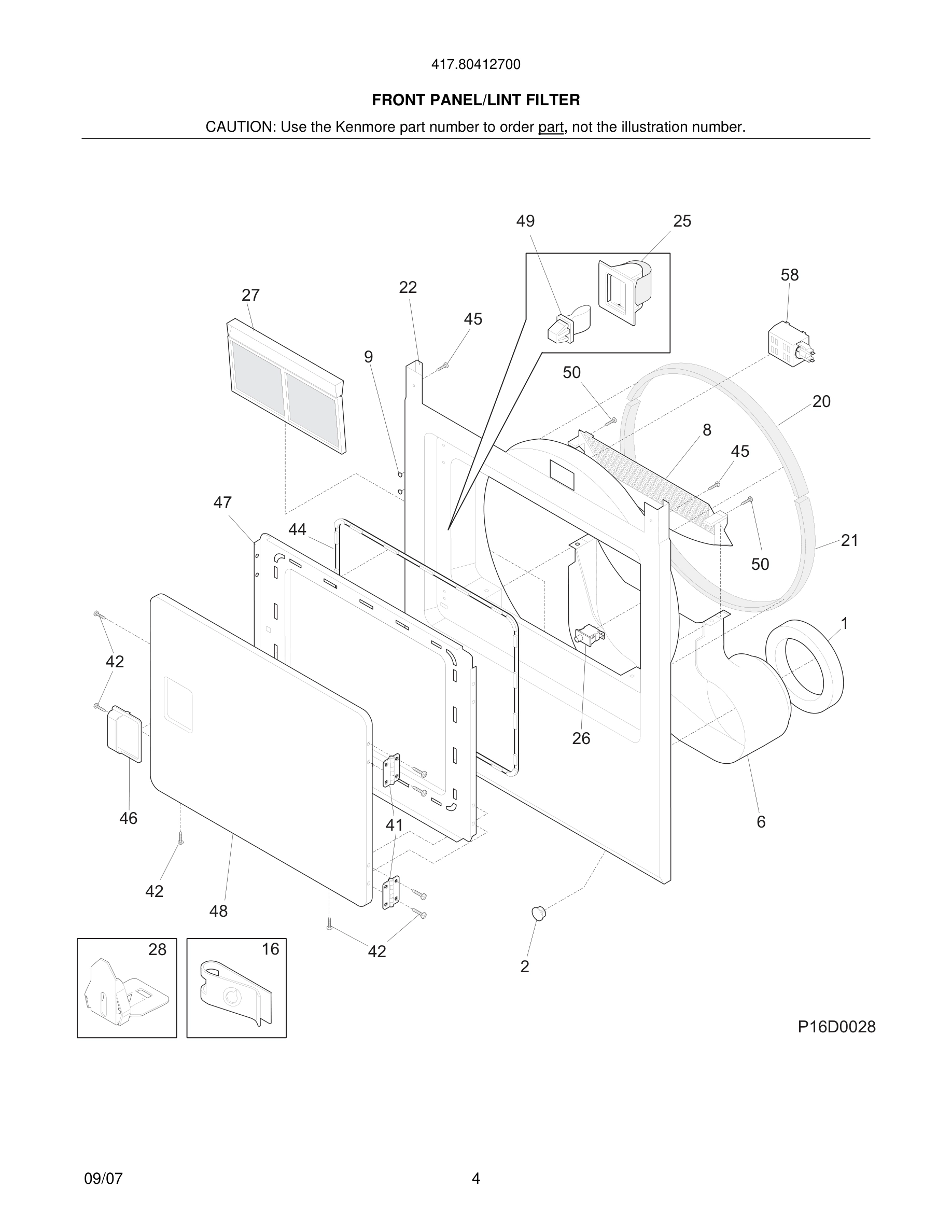 05 - FRONT PANEL/LINT FILTER