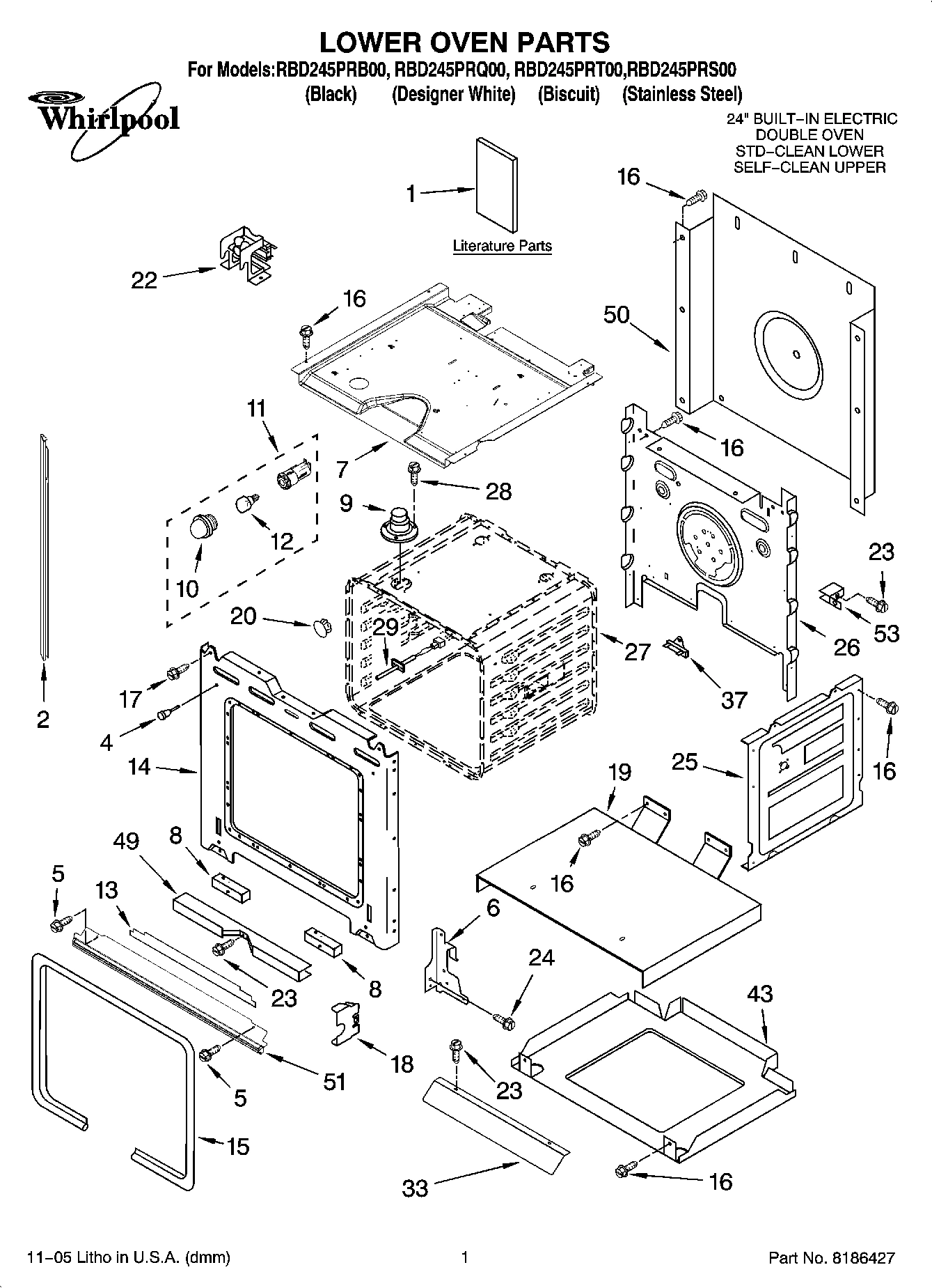 01 - LOWER OVEN PARTS