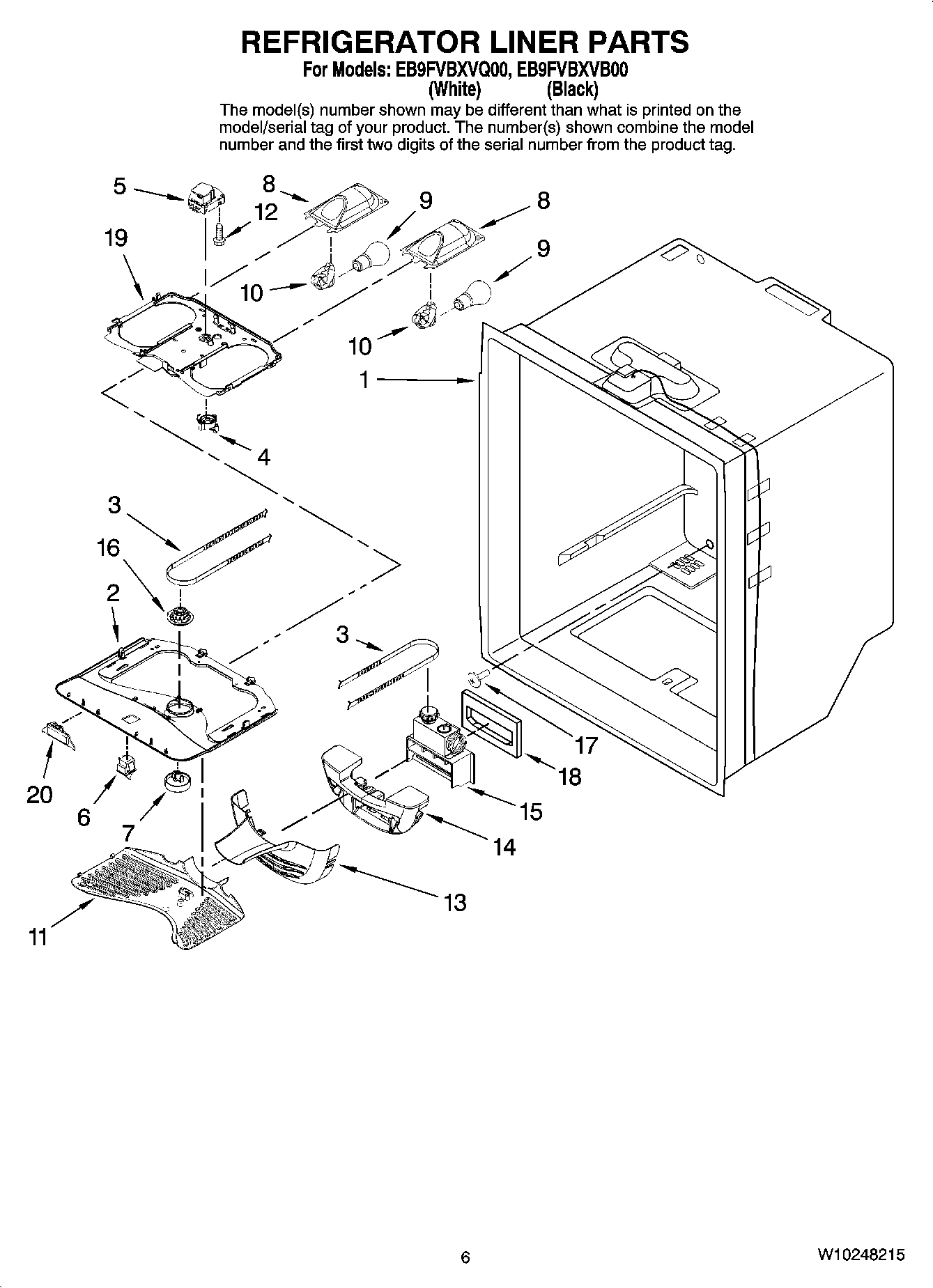 04 - REFRIGERATOR LINER PARTS