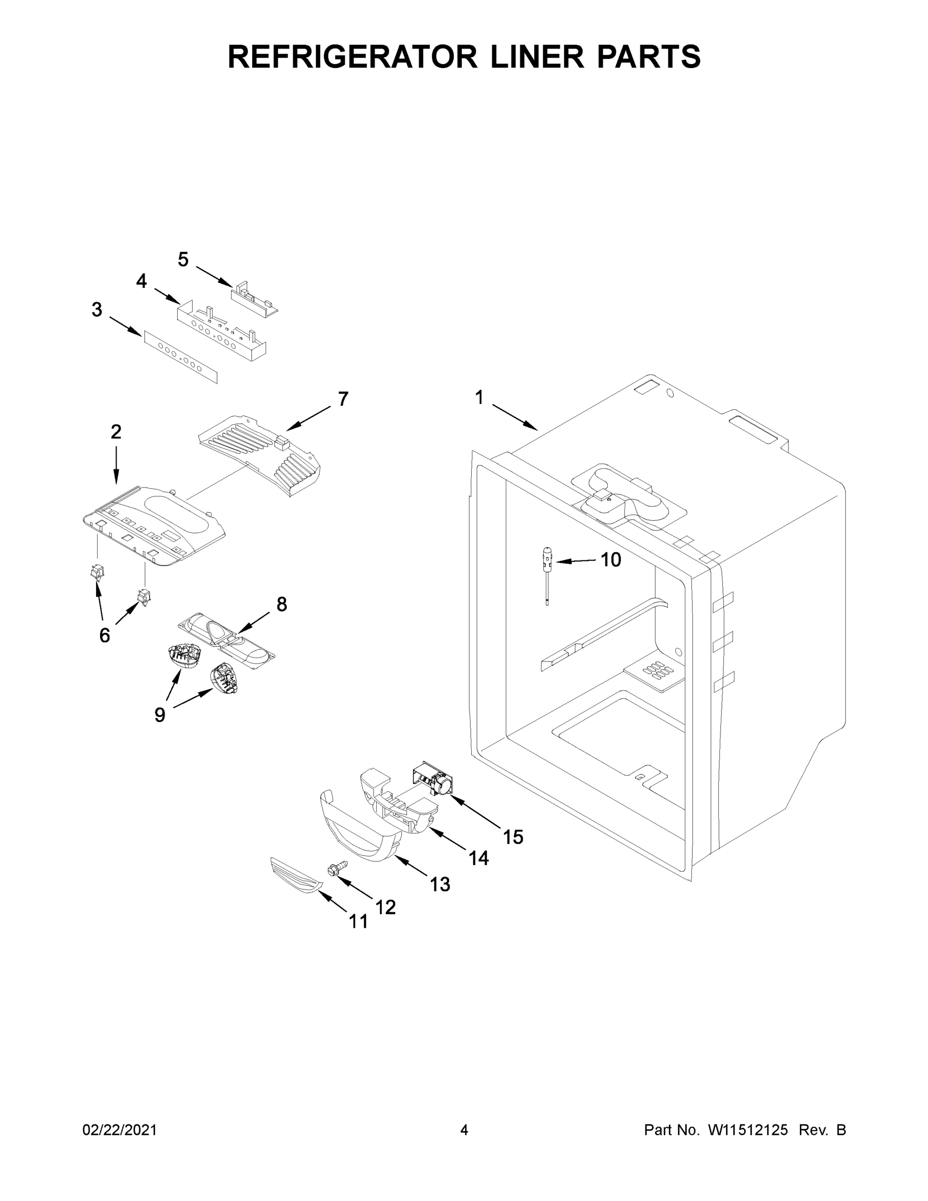 03 - REFRIGERATOR LINER PARTS