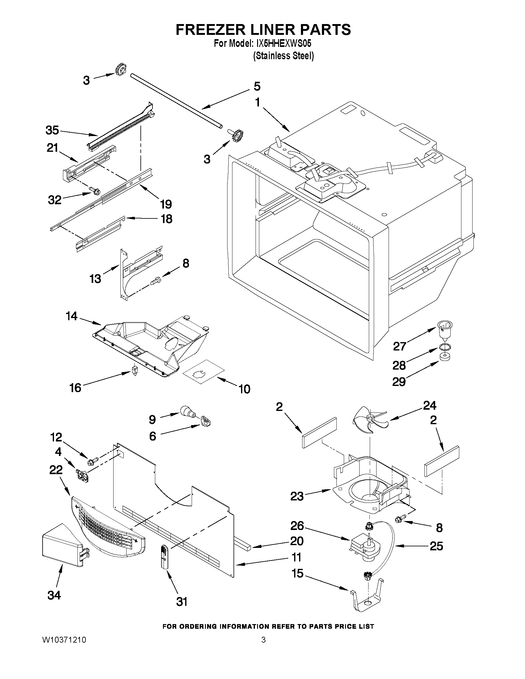 02 - FREEZER LINER PARTS