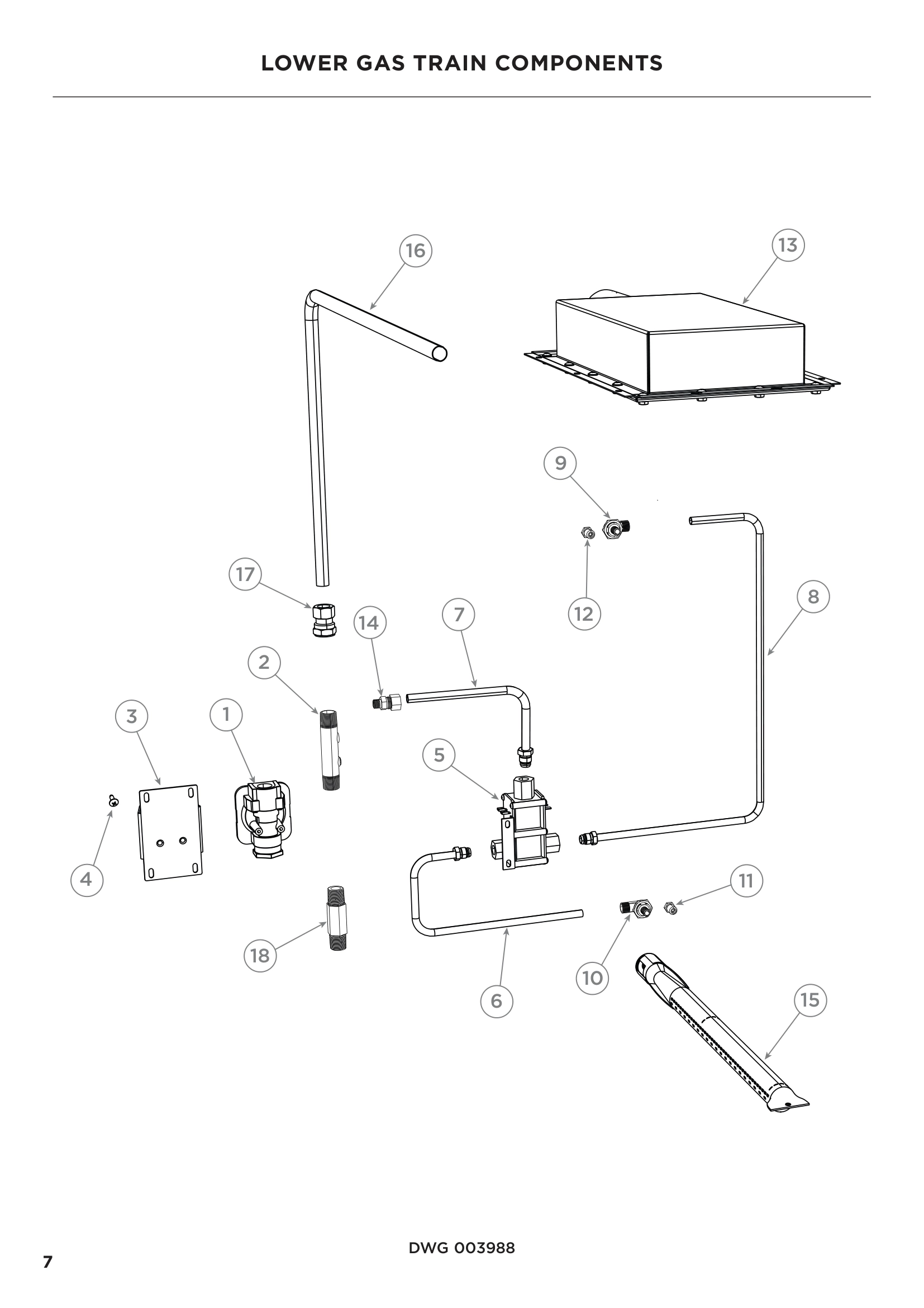 LOWER GAS TRAIN COMPONENTS