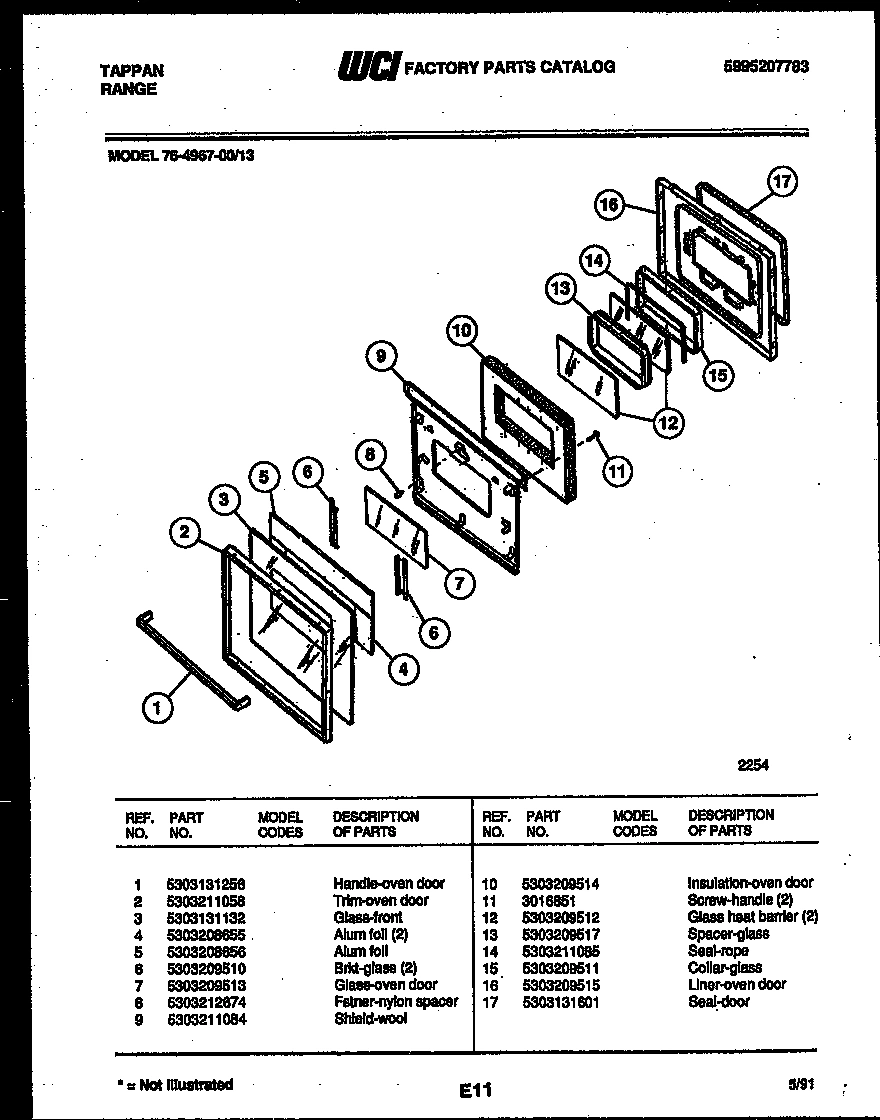 04 - LOWER OVEN DOOR PARTS