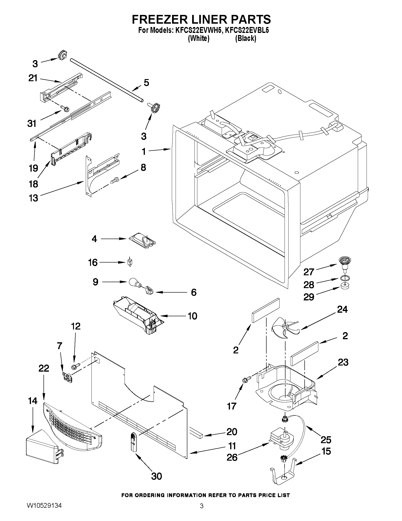 02 - FREEZER LINER PARTS