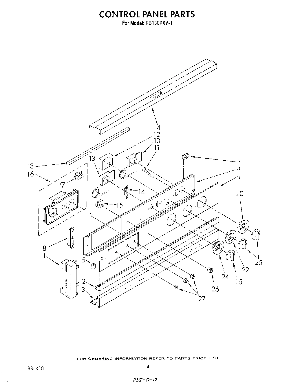 04 - CONTROL PANEL , LIT/OPTIONAL