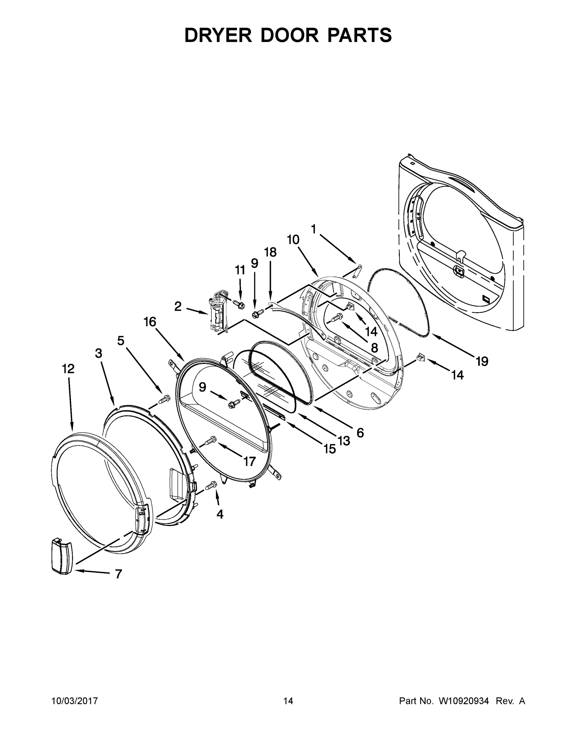 08 - DRYER DOOR PARTS