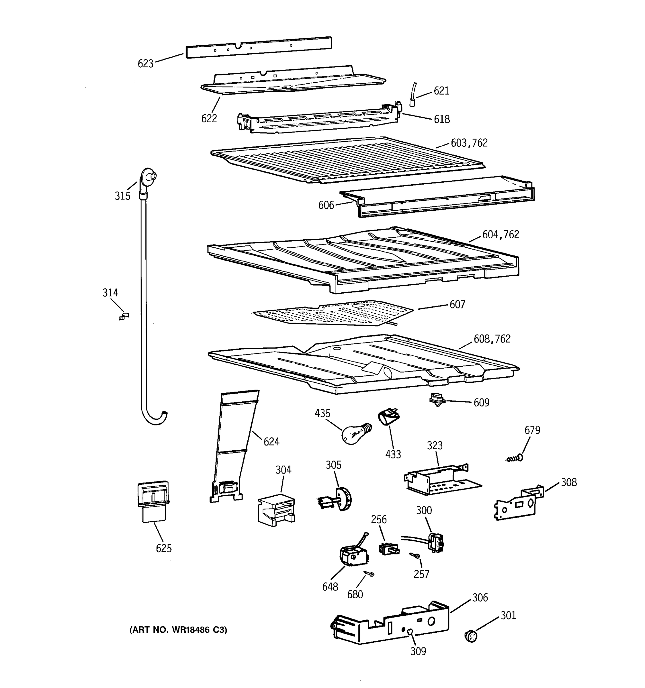 COMPARTMENT SEPARATOR PARTS