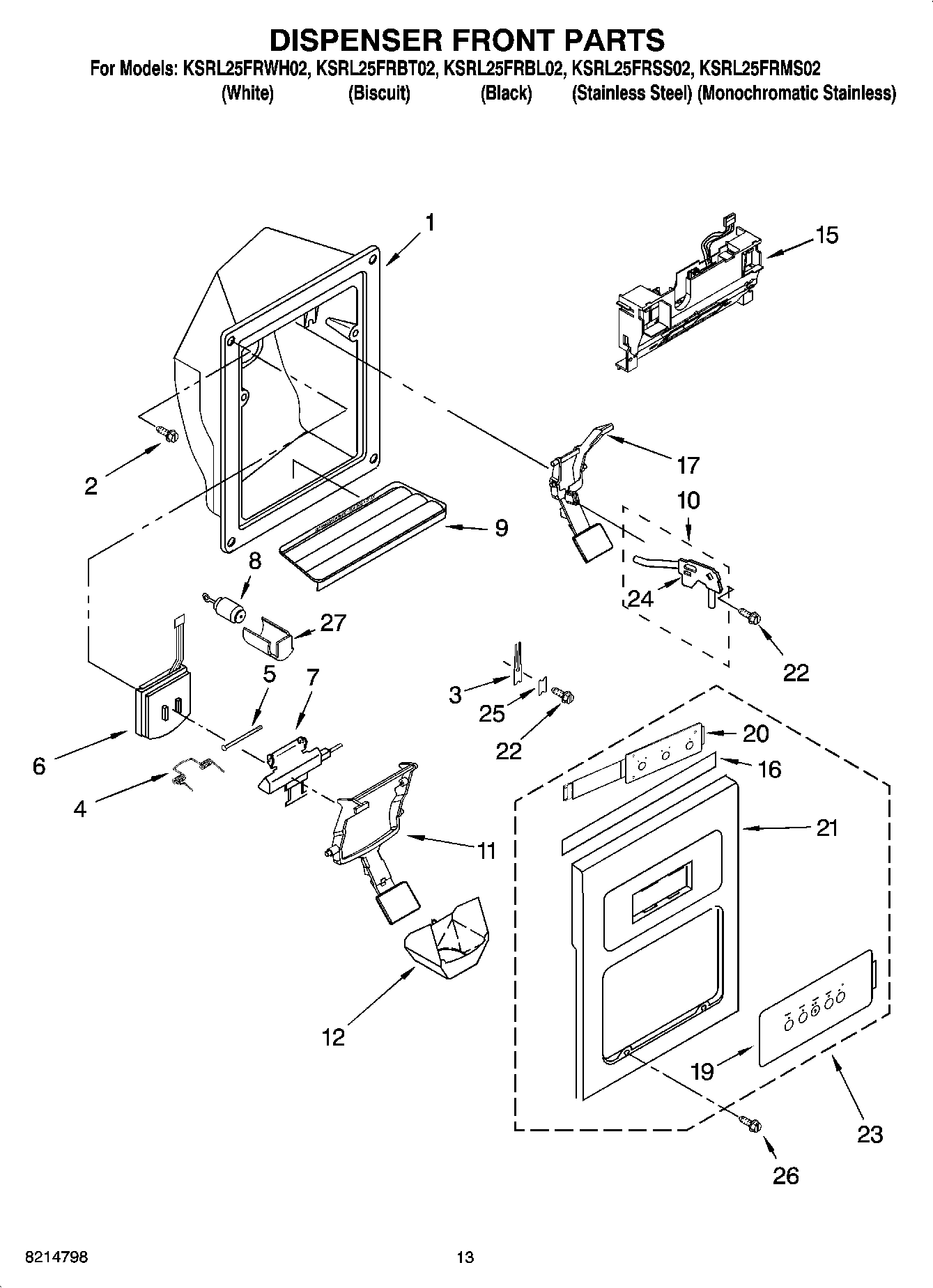 08 - DISPENSER FRONT PARTS