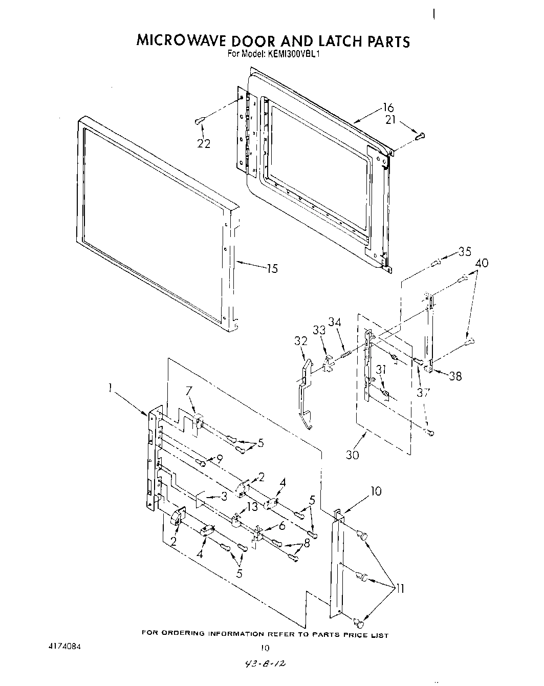 06 - MICROWAVE DOOR AND LATCH
