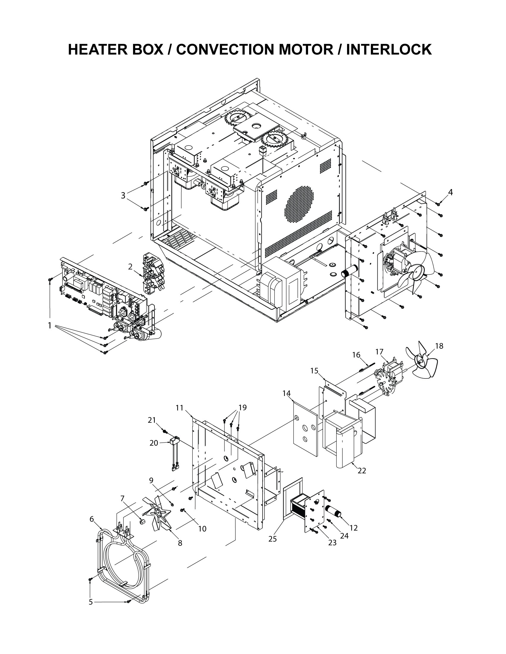 HEATER BOX / CONVECTION MOTOR / INTERLOCK