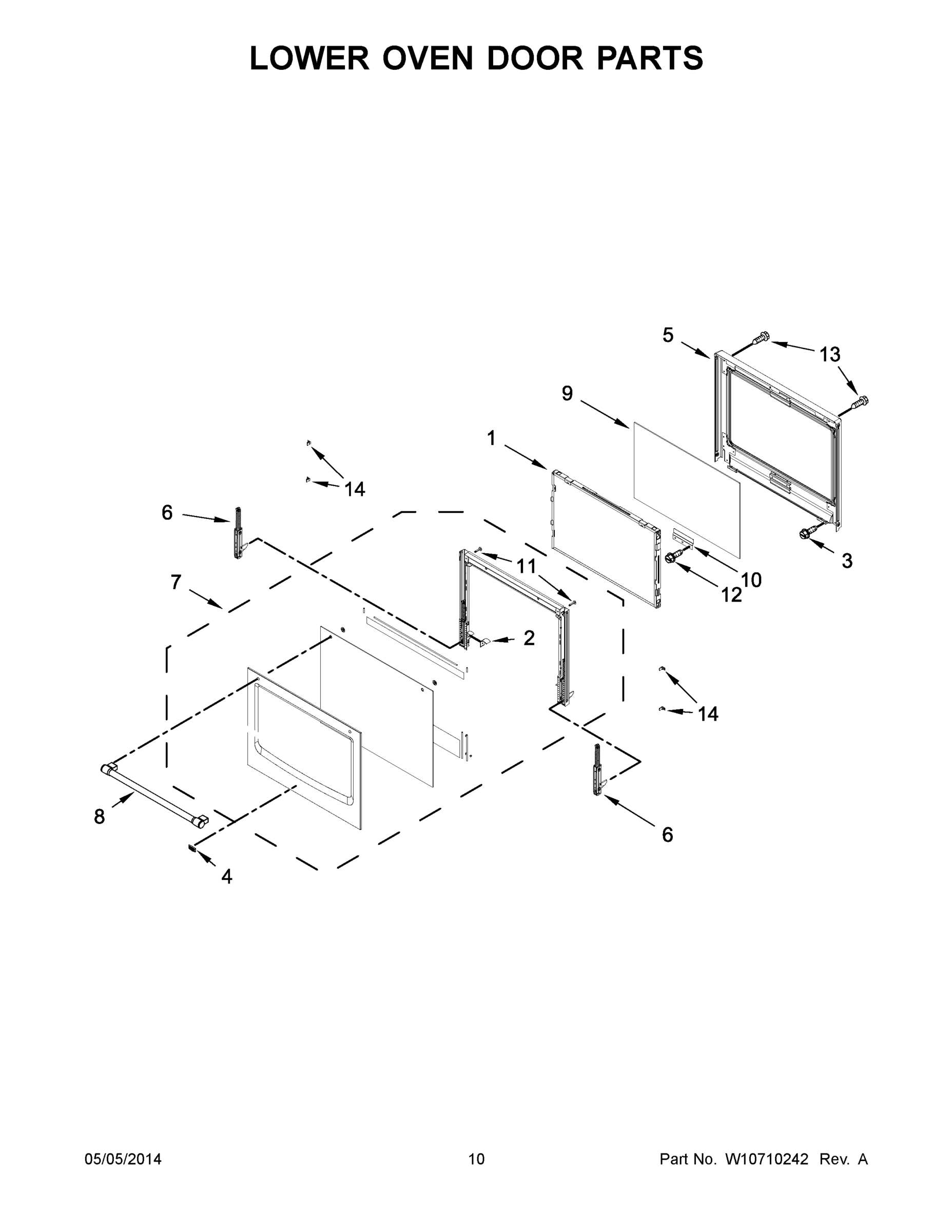 06 - LOWER OVEN DOOR PARTS