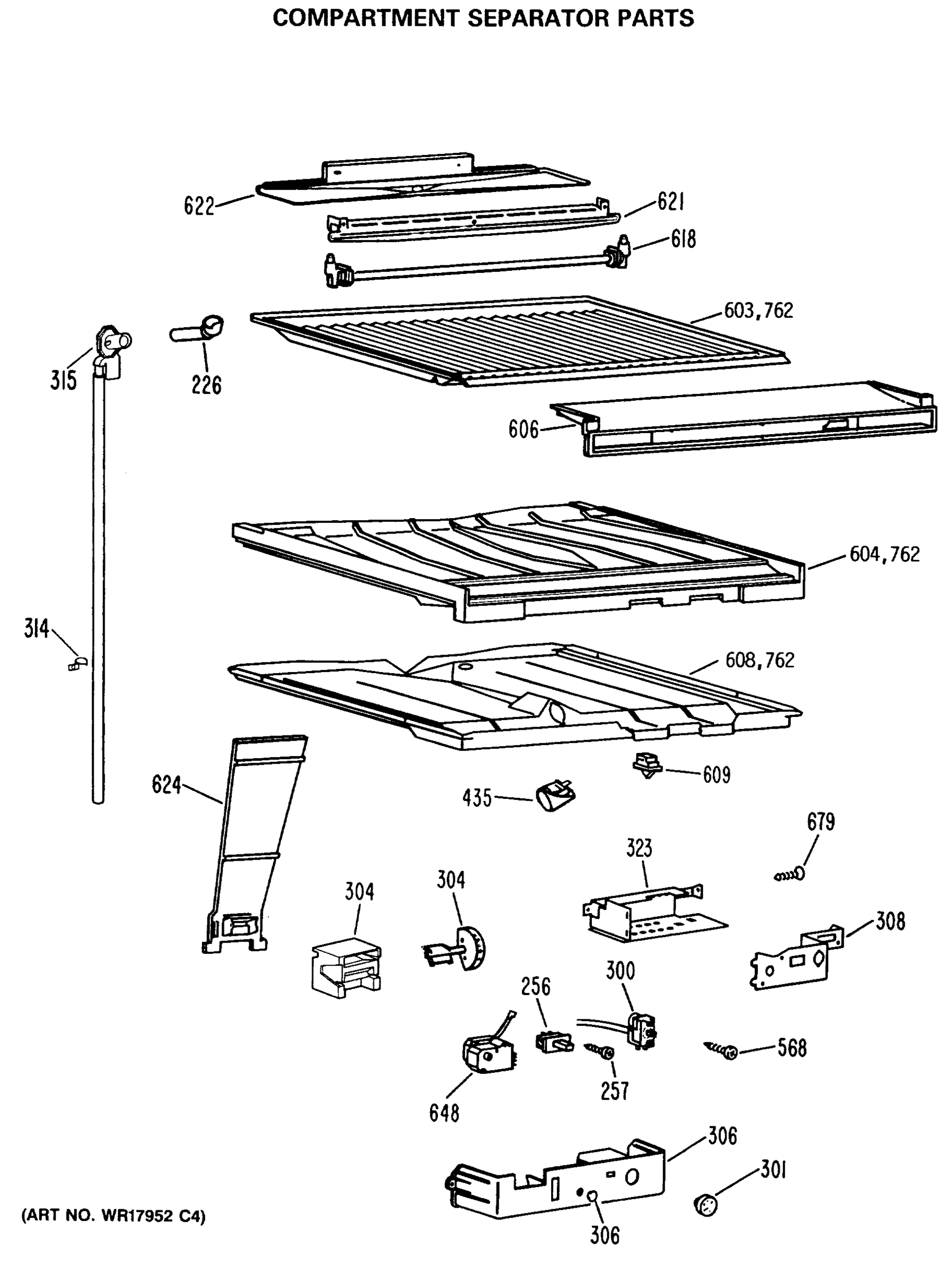 COMPARTMENT SEPARATOR PARTS