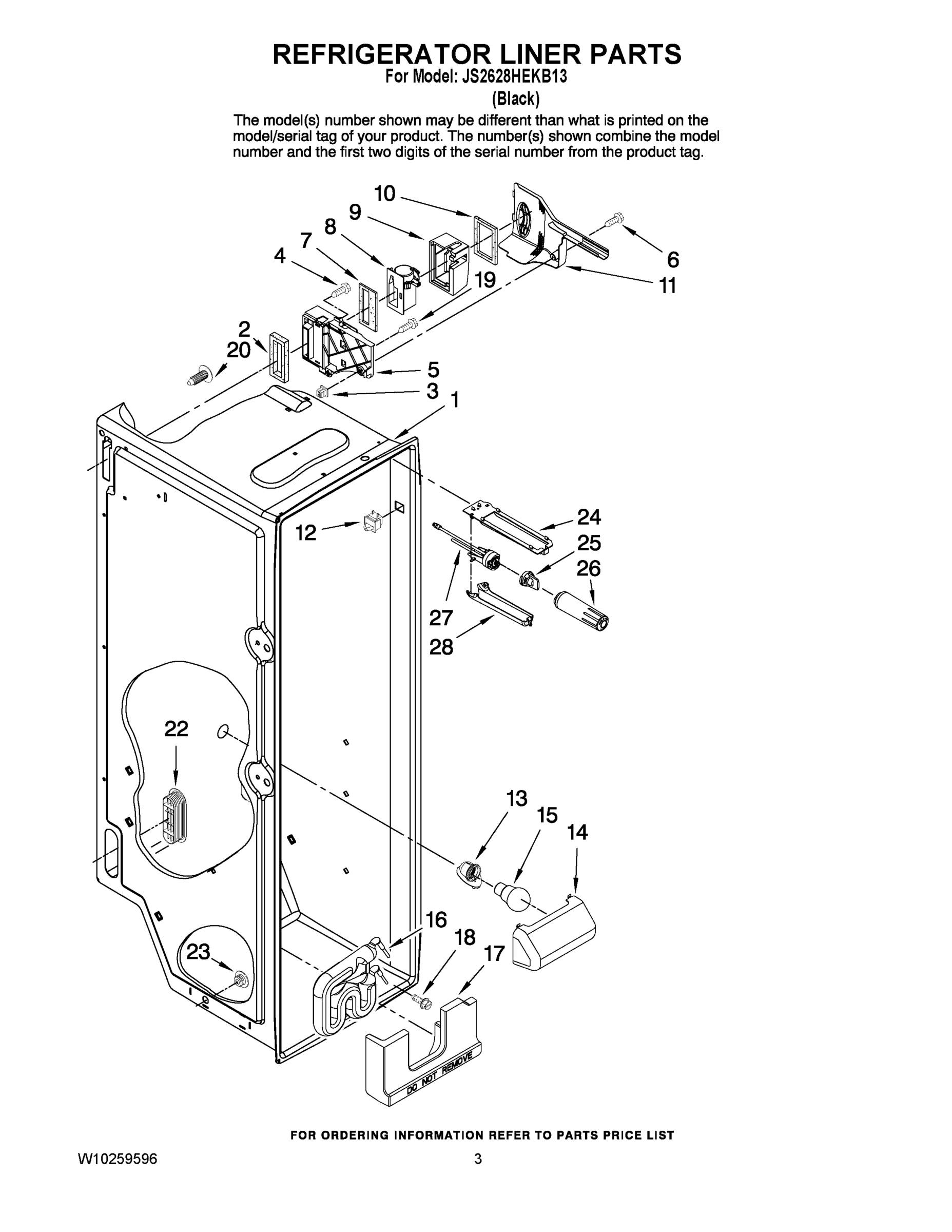 02 - REFRIGERATOR LINER PARTS