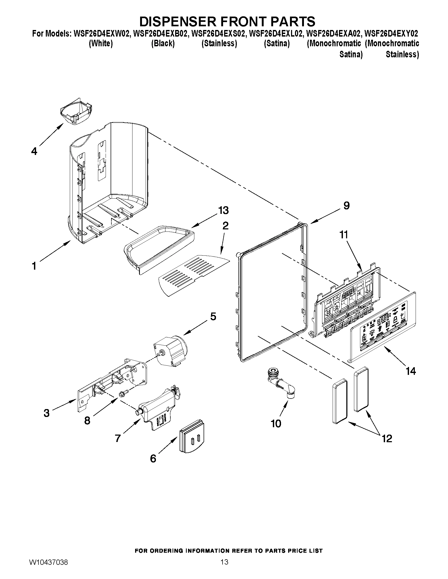 08 - DISPENSER FRONT PARTS