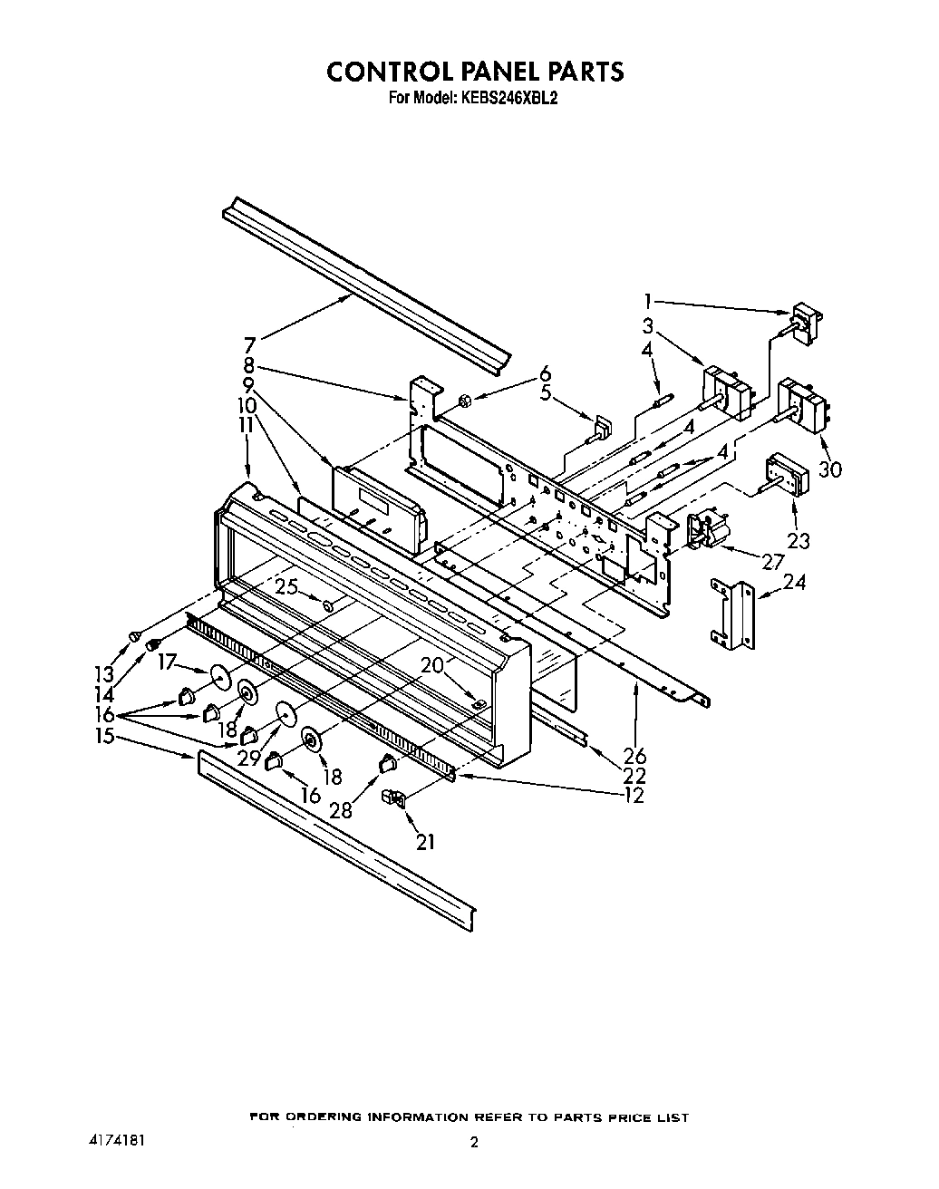 02 - CONTROL PANEL, LIT/OPTIONAL