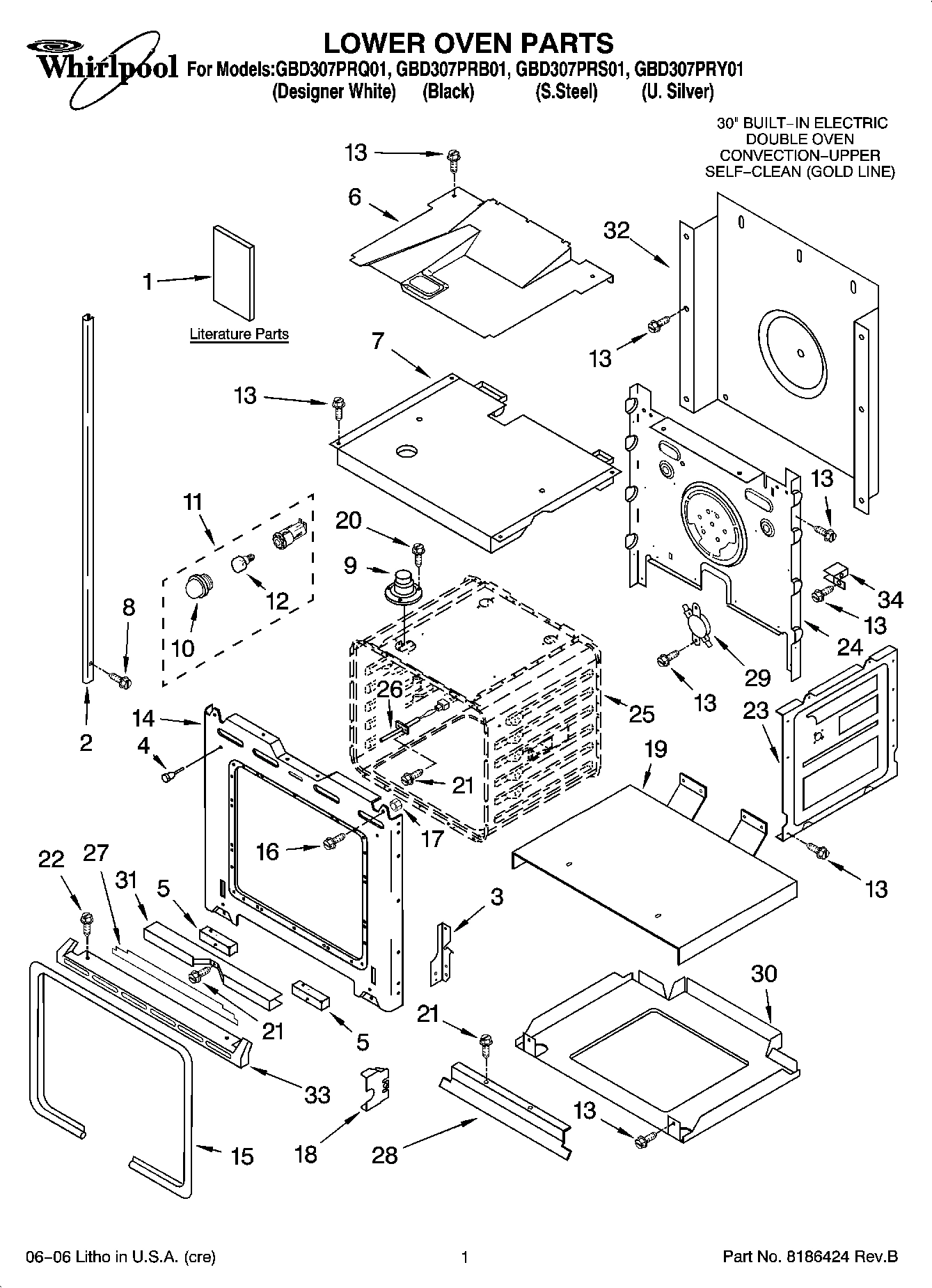 01 - LOWER OVEN PARTS