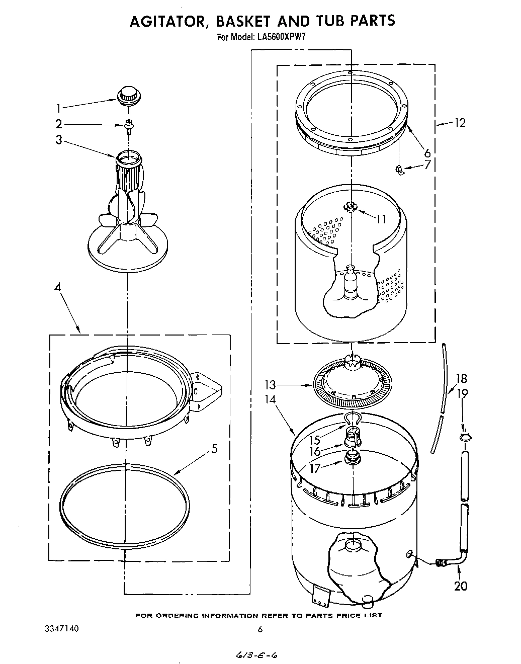 04 - AGITATOR, BASKET AND TUB
