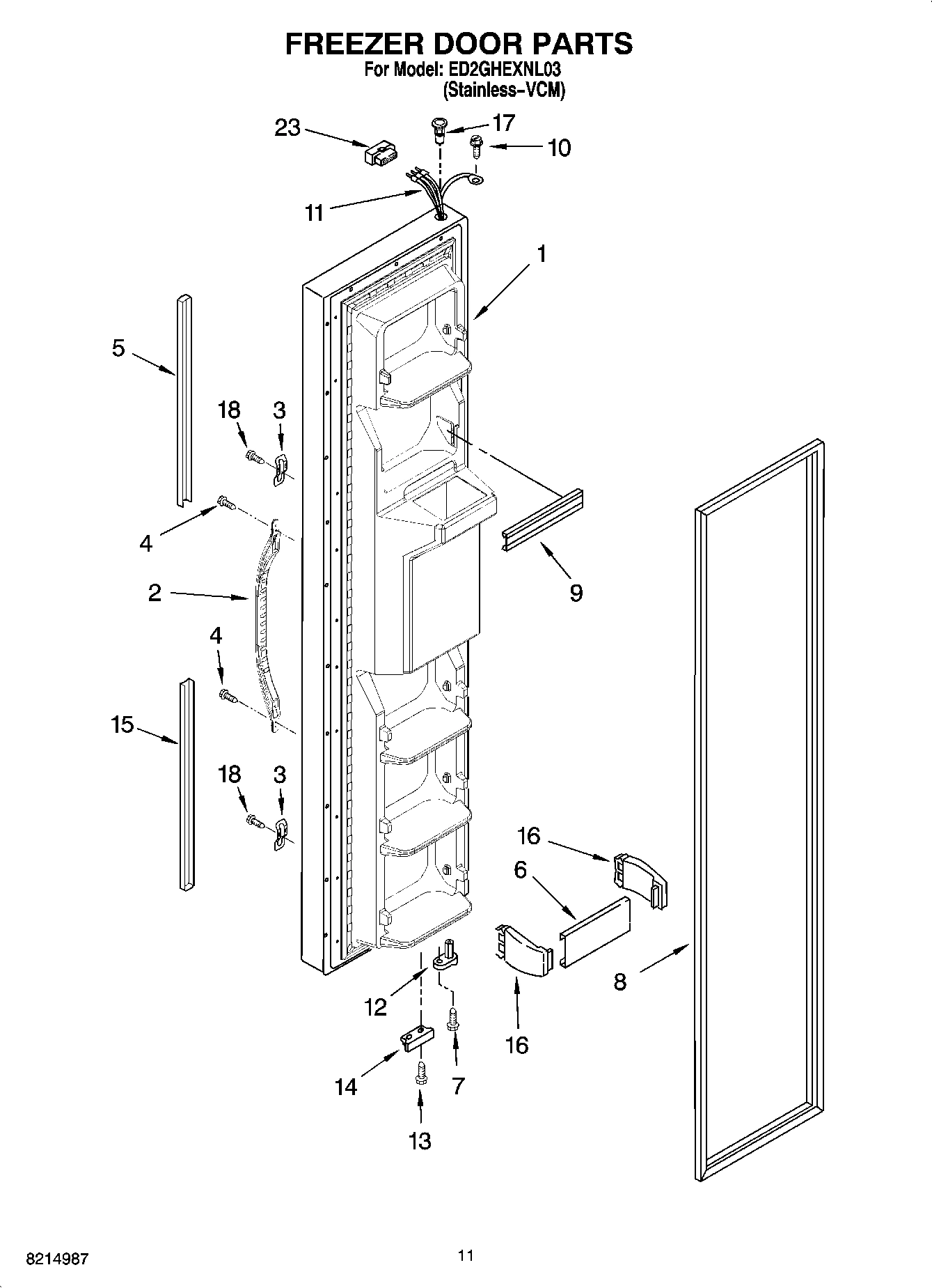 07 - FREEZER DOOR PARTS