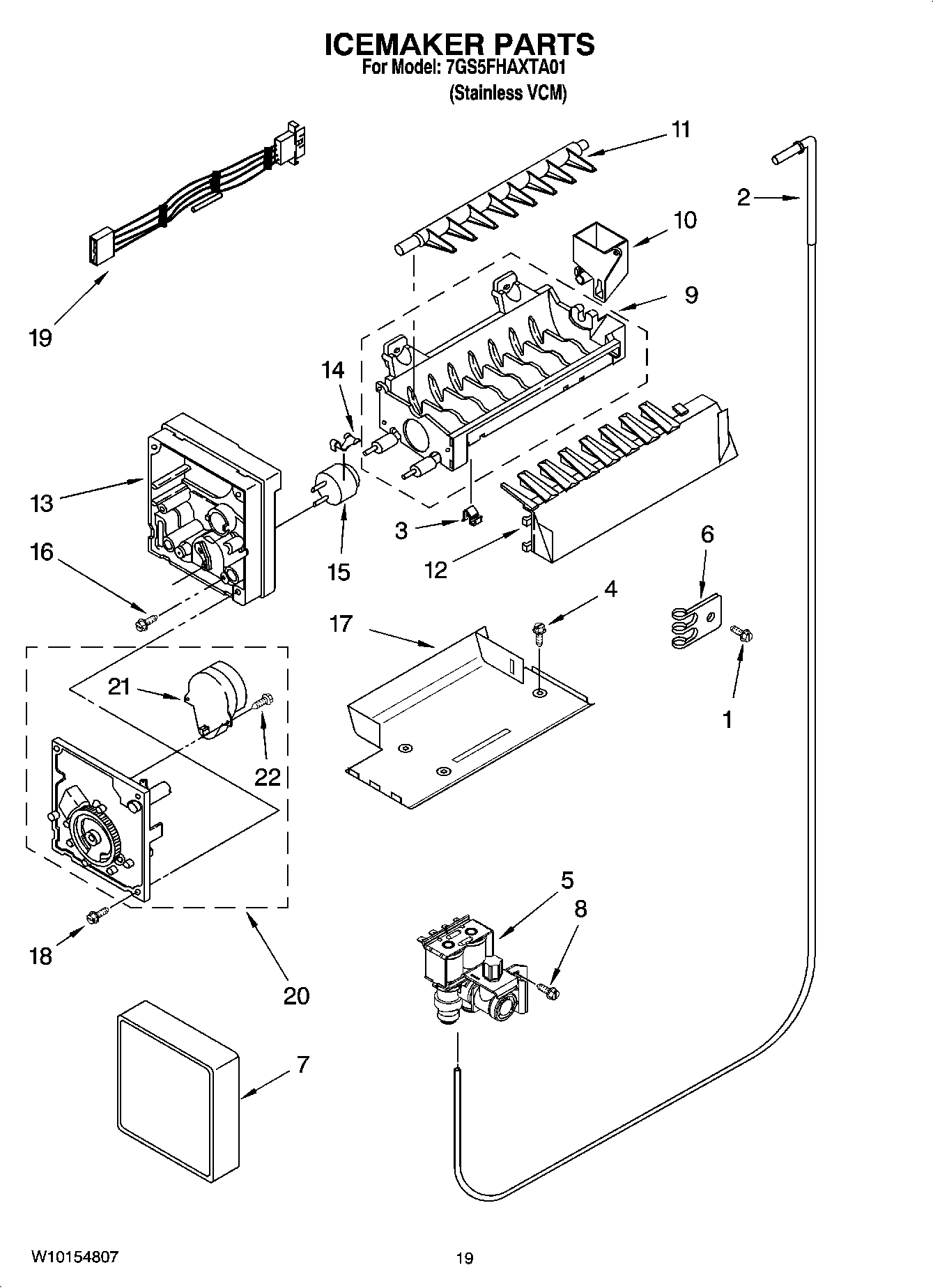 12 - ICEMAKER PARTS, OPTIONAL PARTS (NOT INCLUDED)
