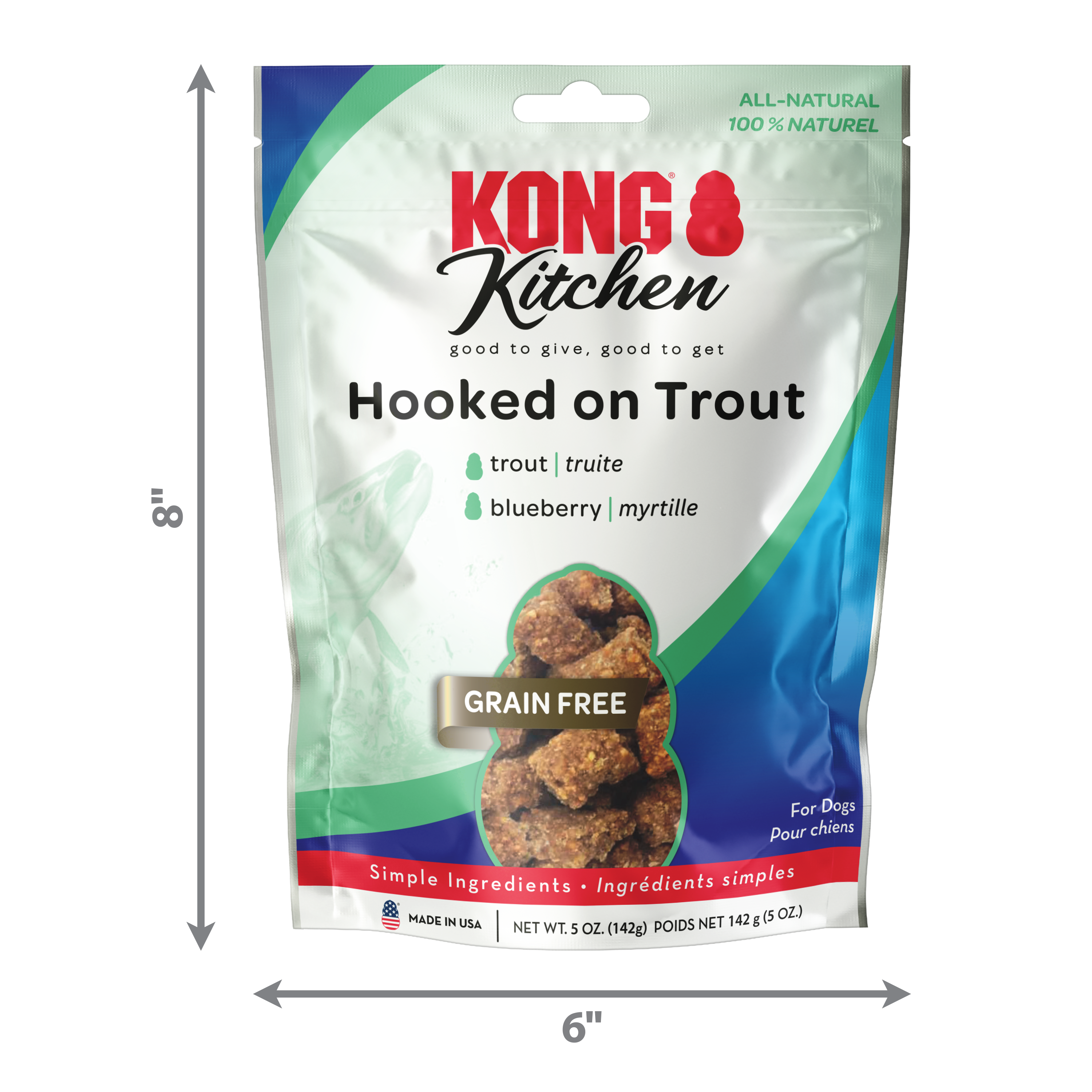 KONG Kitchen Grain Free Hooked on Trout onpack product image