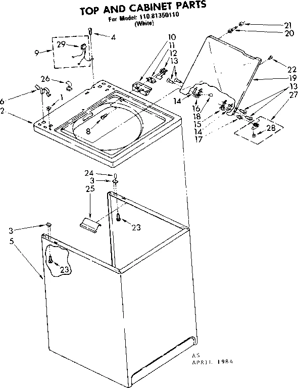 TOP AND CABINET PARTS